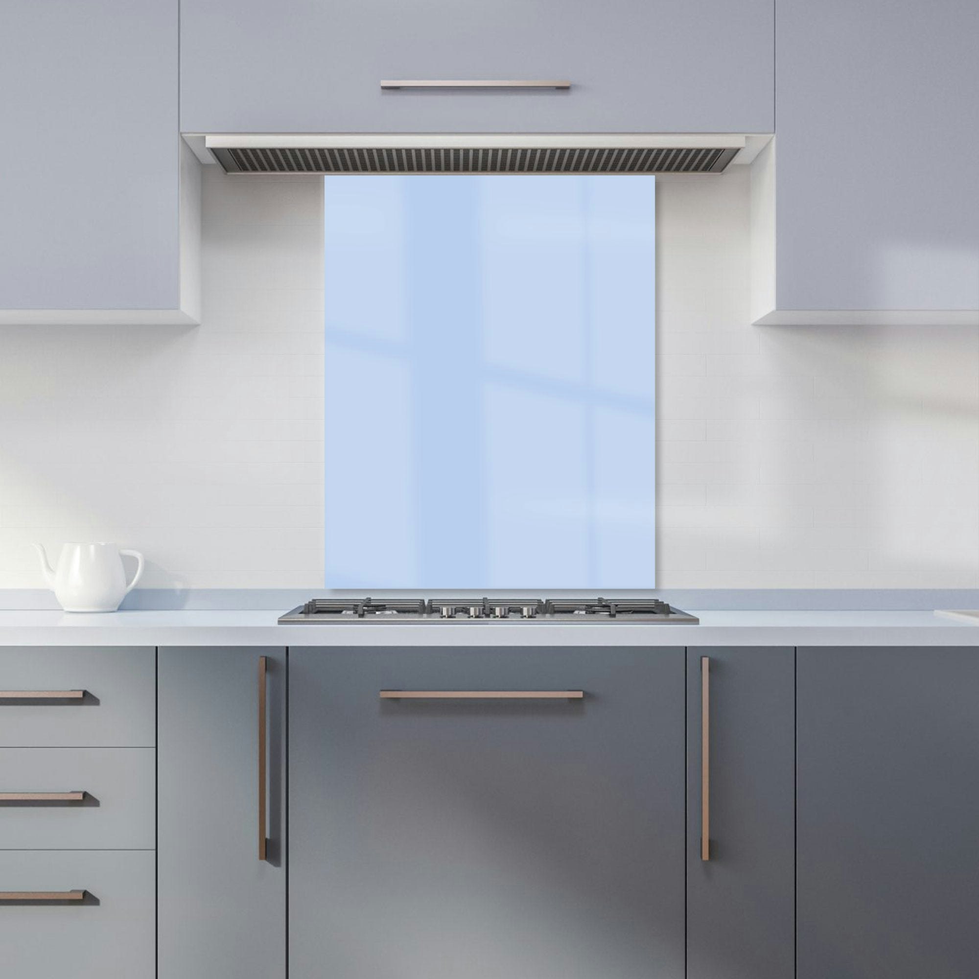 Warren Reed Blue - Designer Pale Cornflour Kitchen Splashback - W600mm X H750mm
