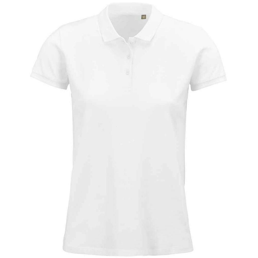 SOLS Womens/Ladies Planet Organic Polo Shirt (White) - Size Small - Image 2