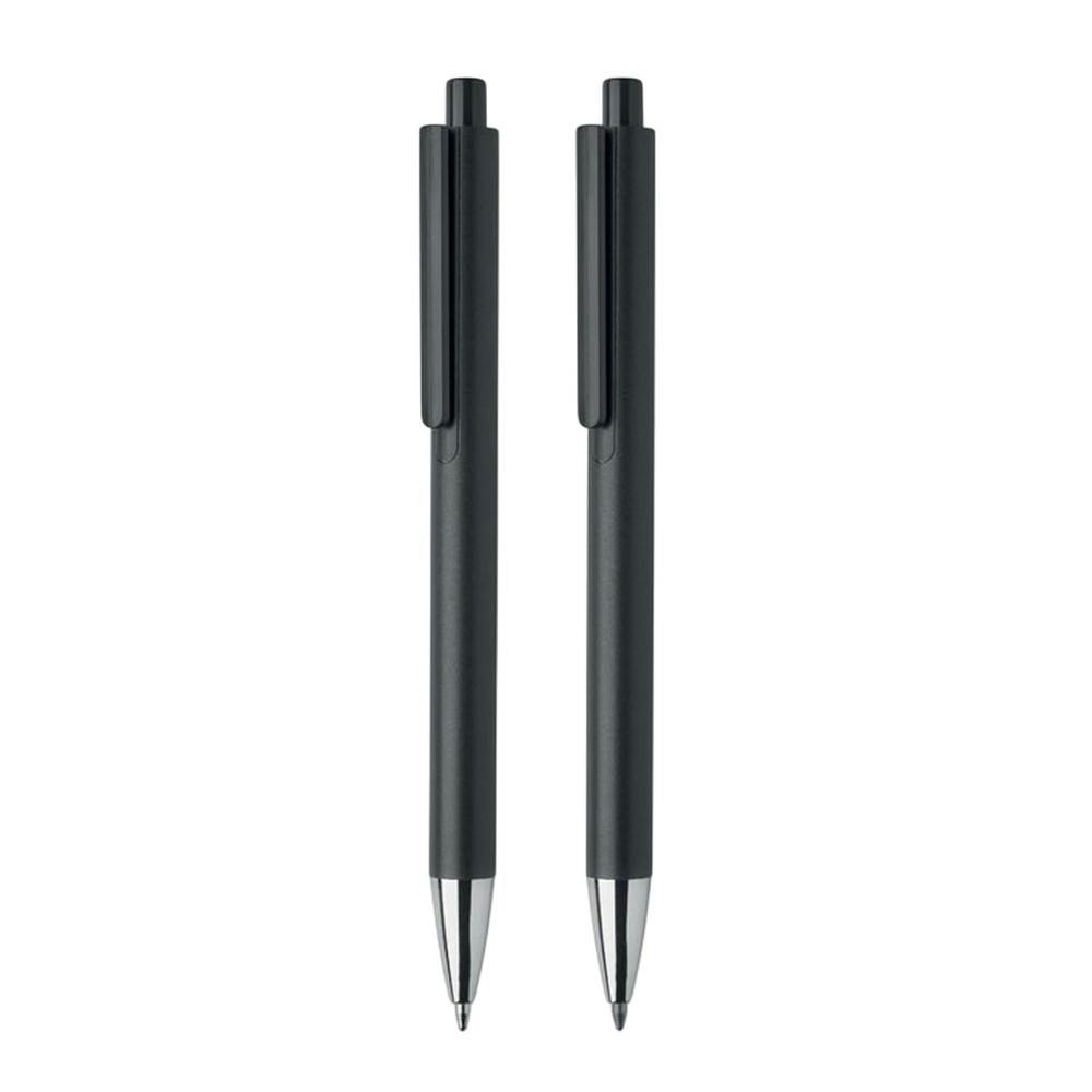 Midocean Black Orwell Recycled Aluminium Pen Set (Pack Of 2) - One Size