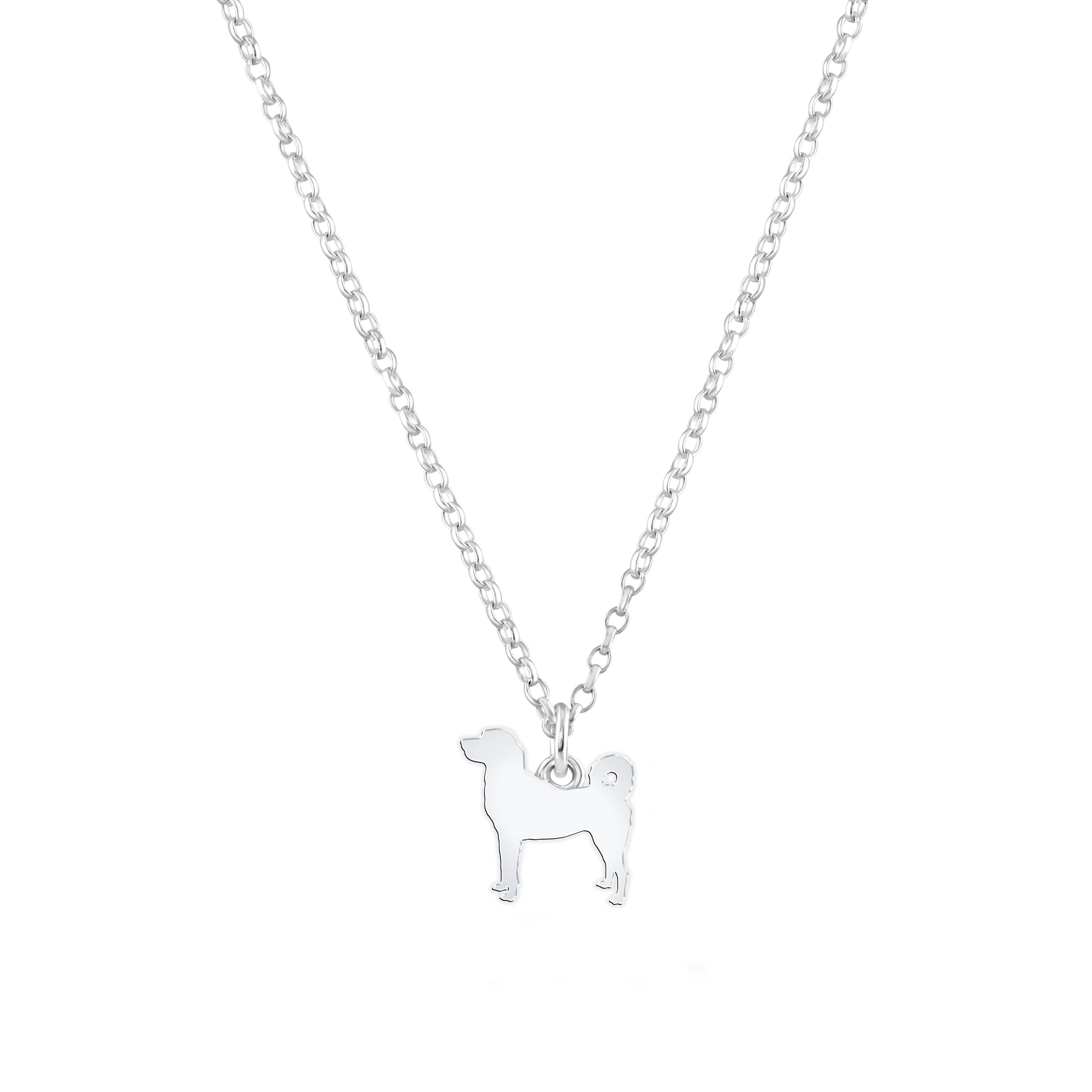 Mylee London Silver Turkish Kangal Dog Silhouette Necklace - Personalised - Yes