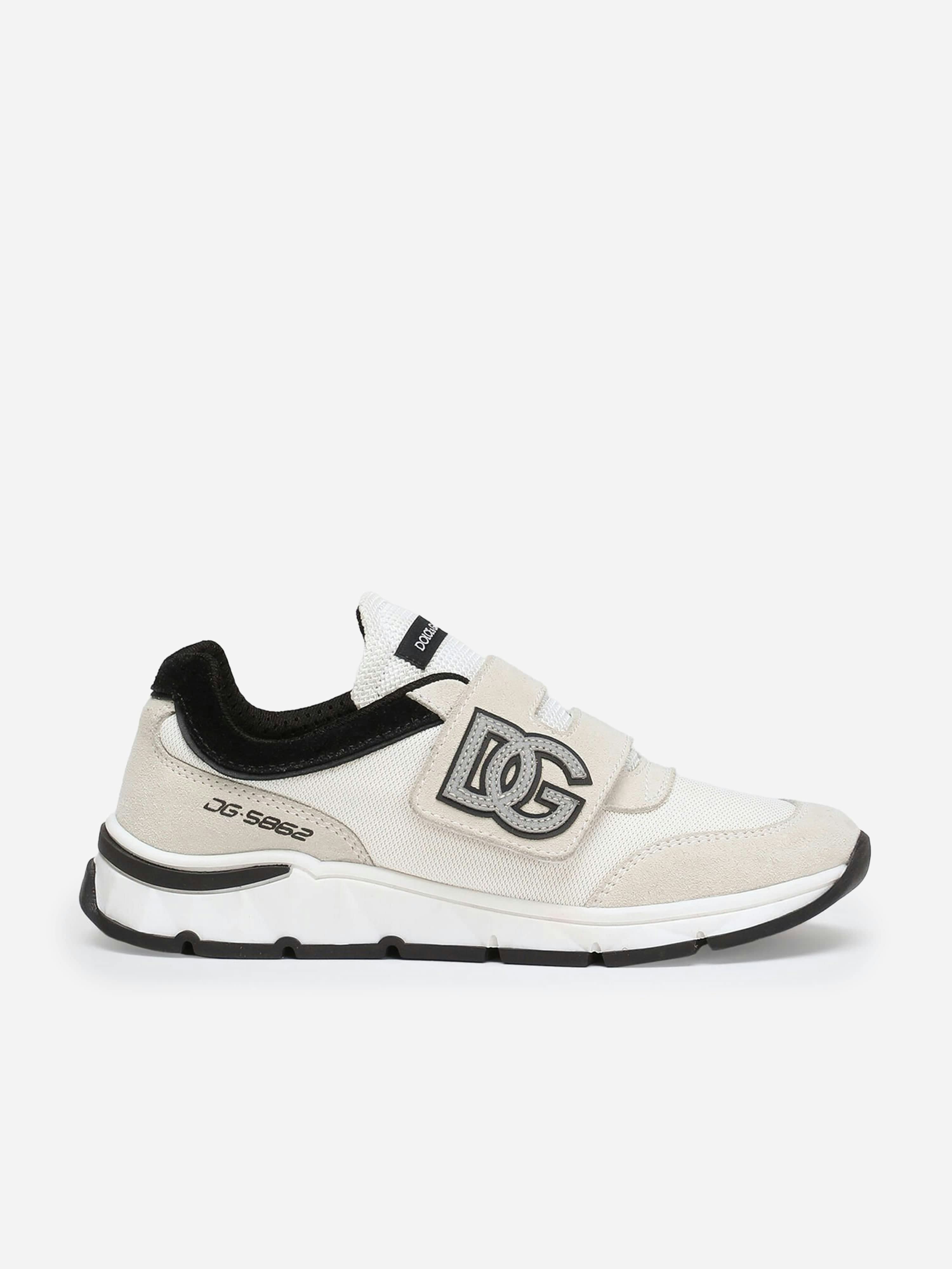 Dolce & Gabbana Kids Boys White Dolce & Gabbana Dg Velcro Strap Trainers In - Eu 35 Uk 2.5