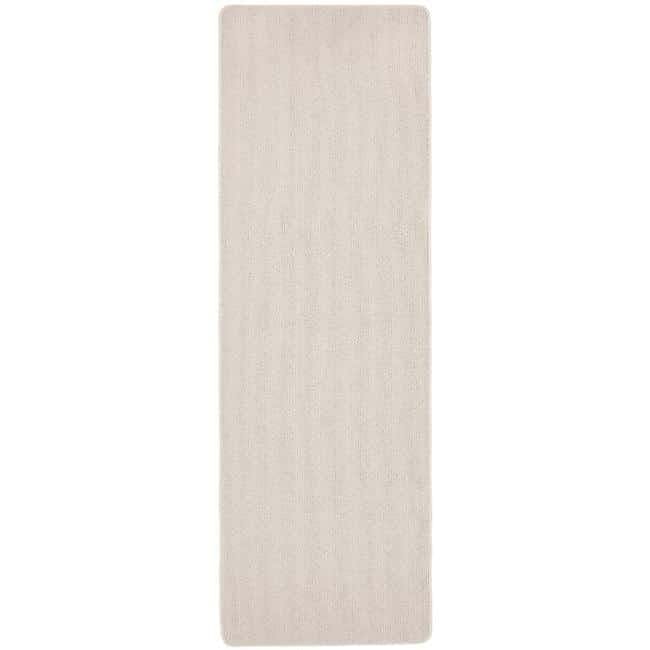 The Rugs Cream Washable Plain Mat And Runner - 67X200 Cm