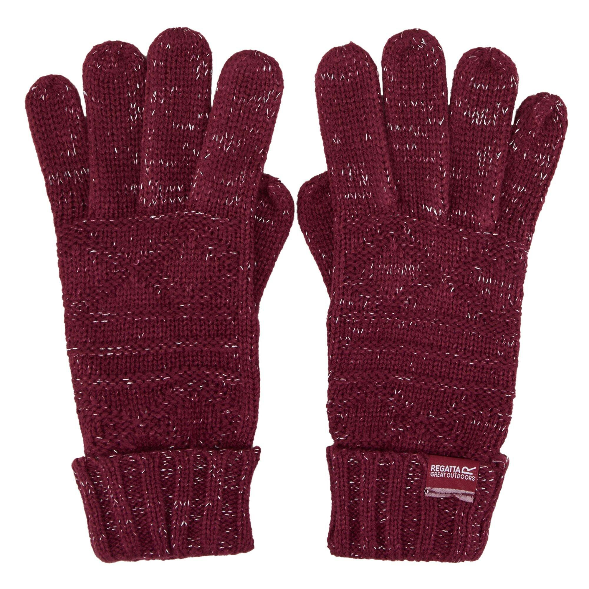 Regatta Women's Red Multimix V Gloves - Rumba - One Size - Rumba