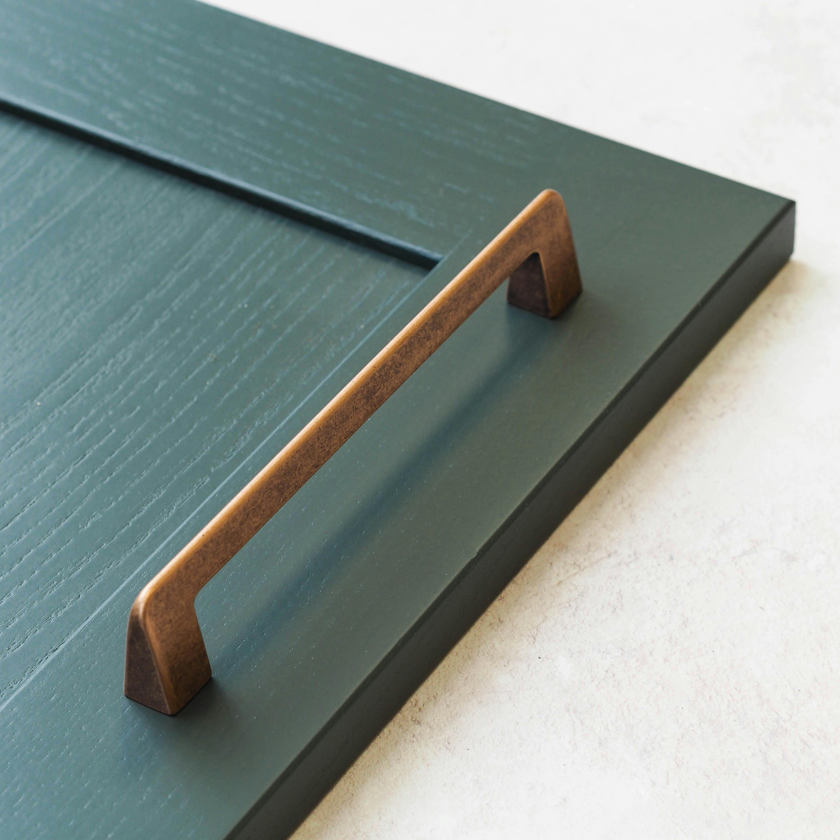 Rackhams Orange Antique Copper D Handles - 160Mm Handle