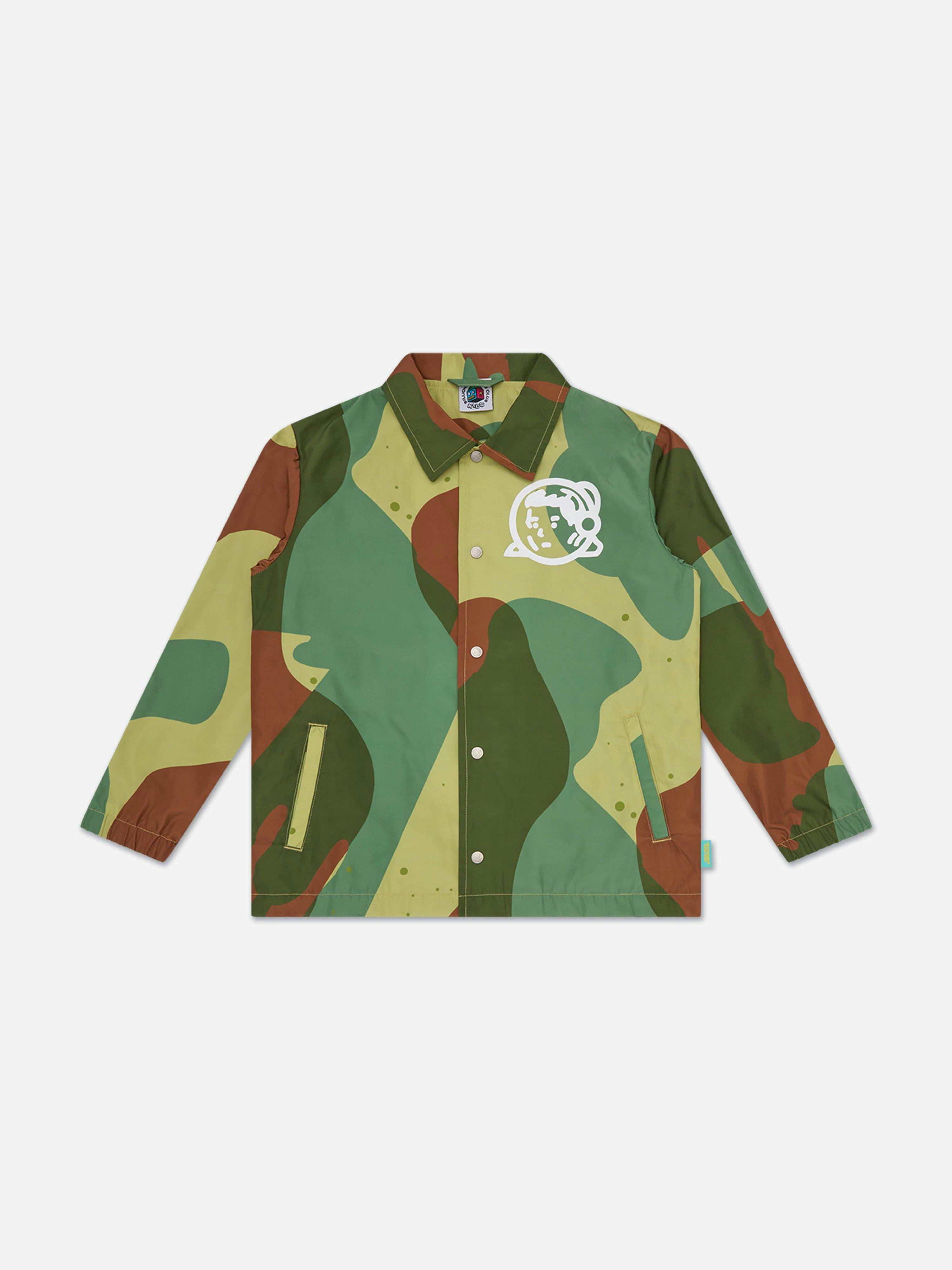Billionaire Boys Club Boys Green Billionaire Club Space Camo Coach Jacket In - 14 Yrs