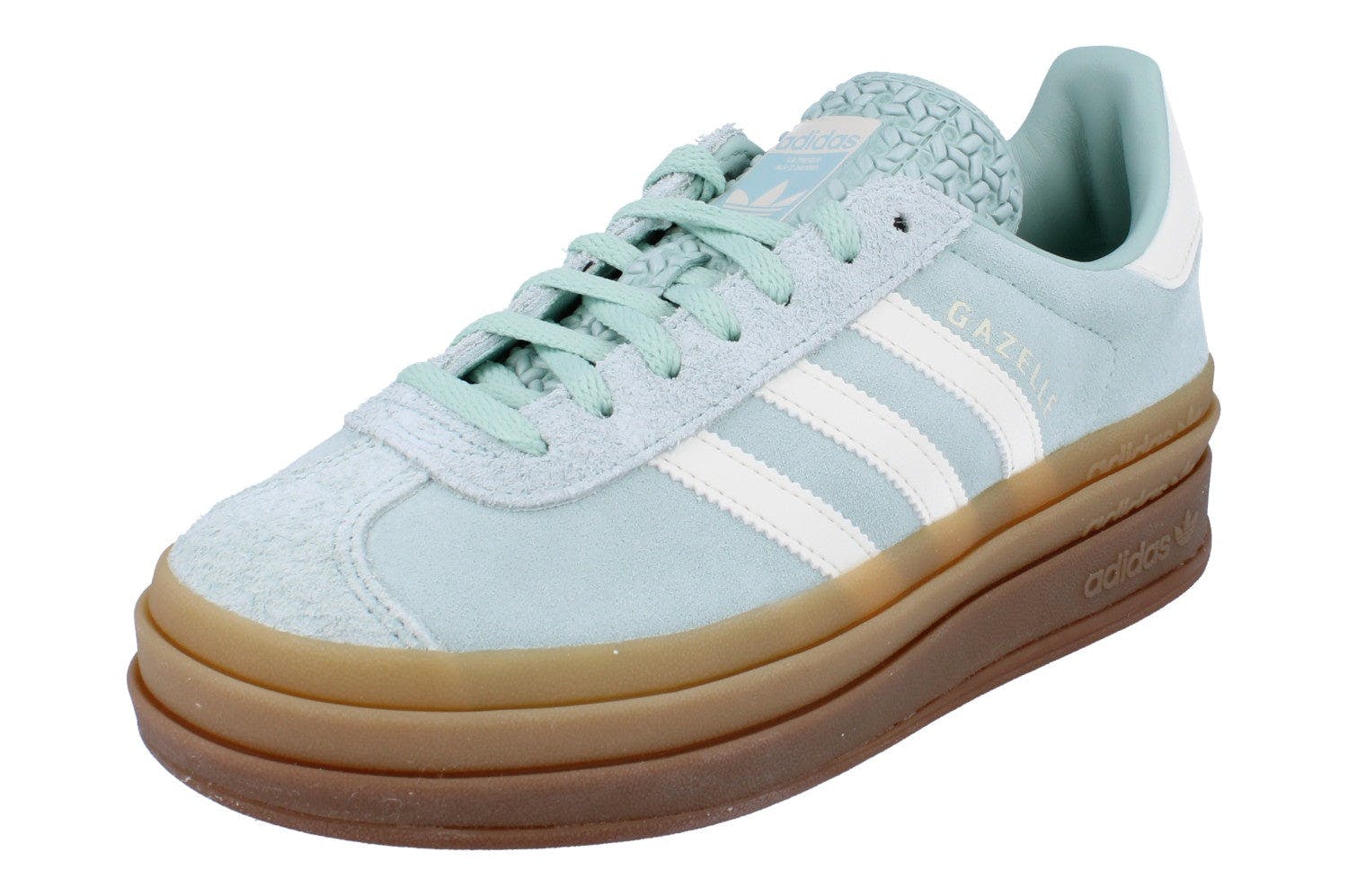 Adidas Women's Green/White Originals Gazelle Bold Trainers Sneakers Js3902 - Uk 5 | Us 6.5 | Eu 38