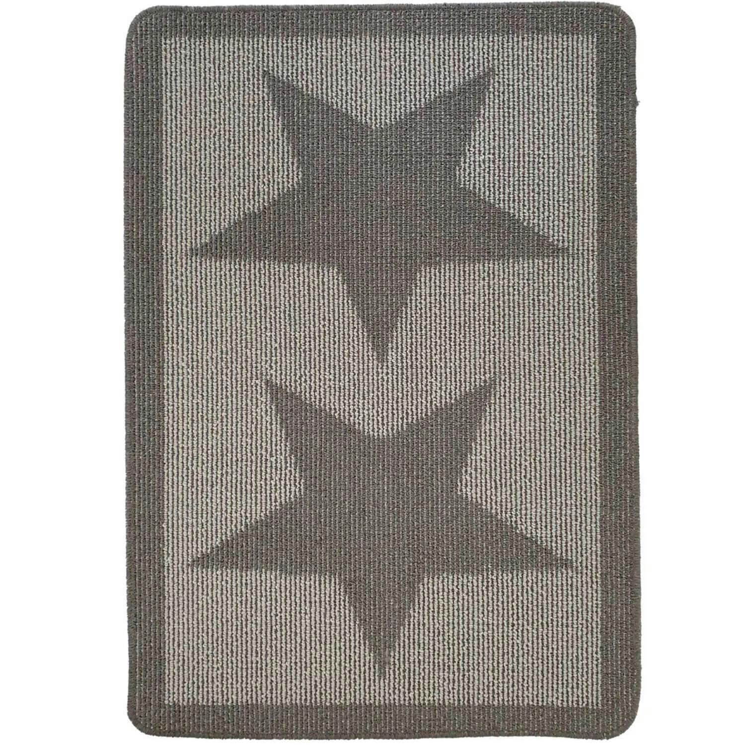 The Rugs Dark/Grey Star Washable Mat And Runner - 67X100 Cm