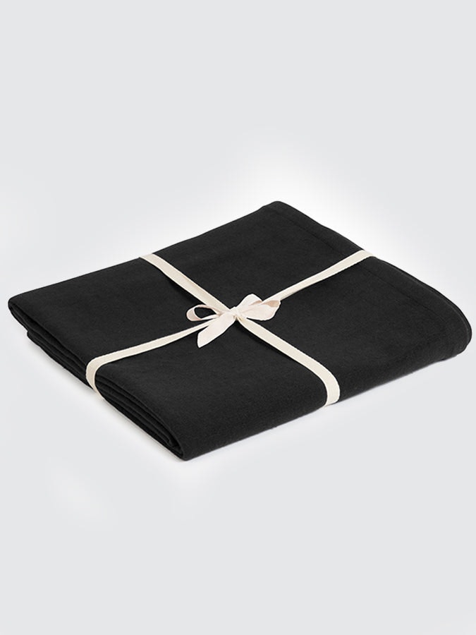 Rackhams Black Gots Organic Cotton Yoga Blanket