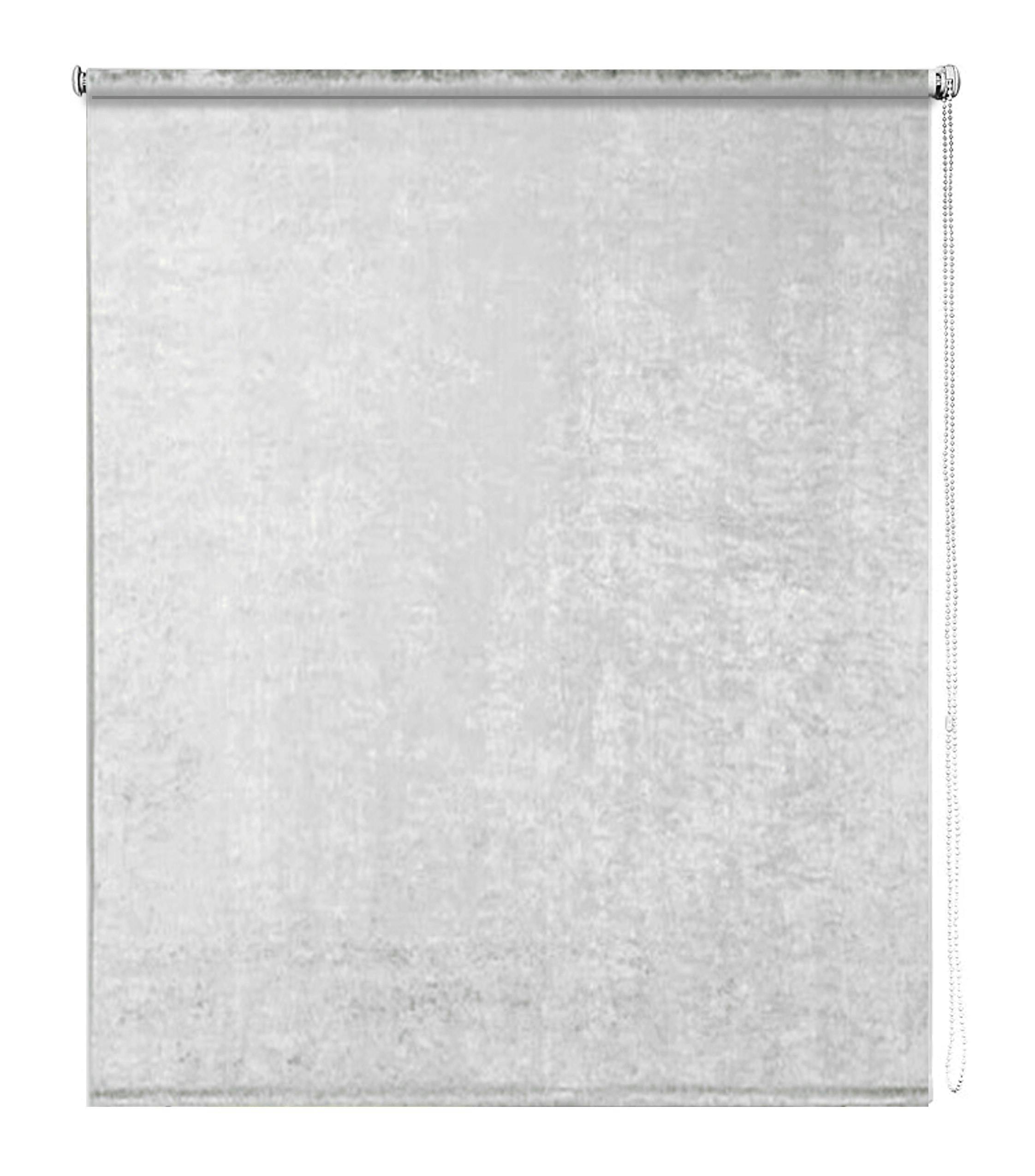 Newedgeblinds Light/Grey Crushed Velvet Roller Blinds - 120Cm