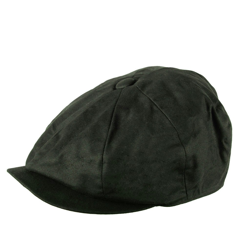 Heritage Traditions Unisex Green Carlyle Newsboy Wax Cap - Olive Wax