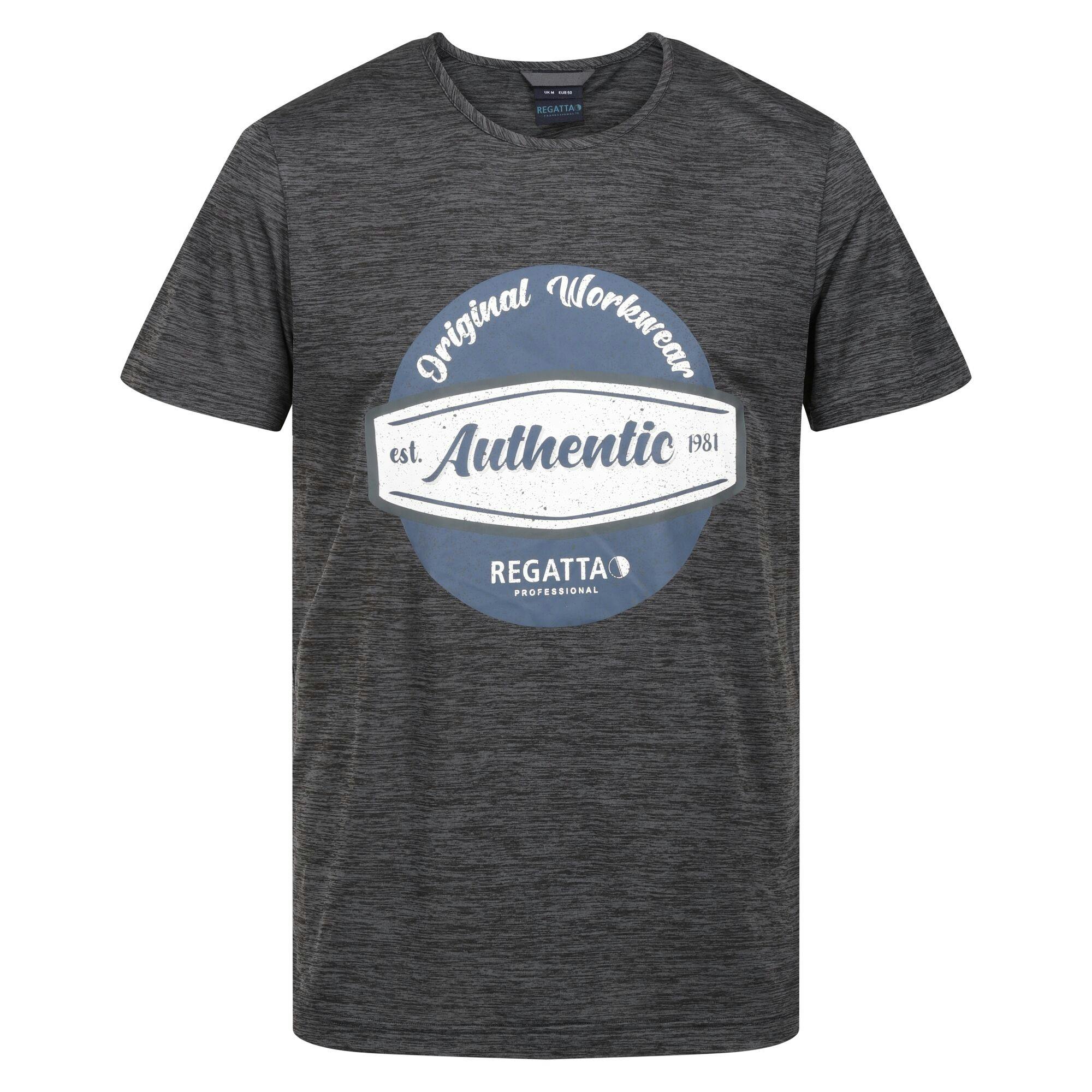 Regatta Men's Grey Professional Moisture Wicking T-Shirt - Seal - Seal - L - 100% Polyester