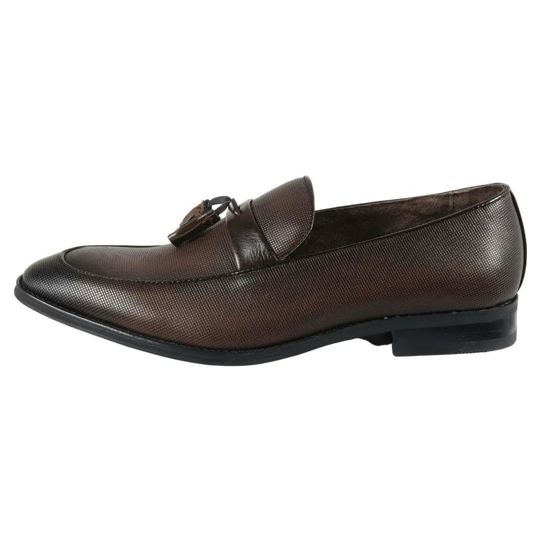 Dolcetto Men's Loafers Slip On Tassel Formal Shoes - Uk 10