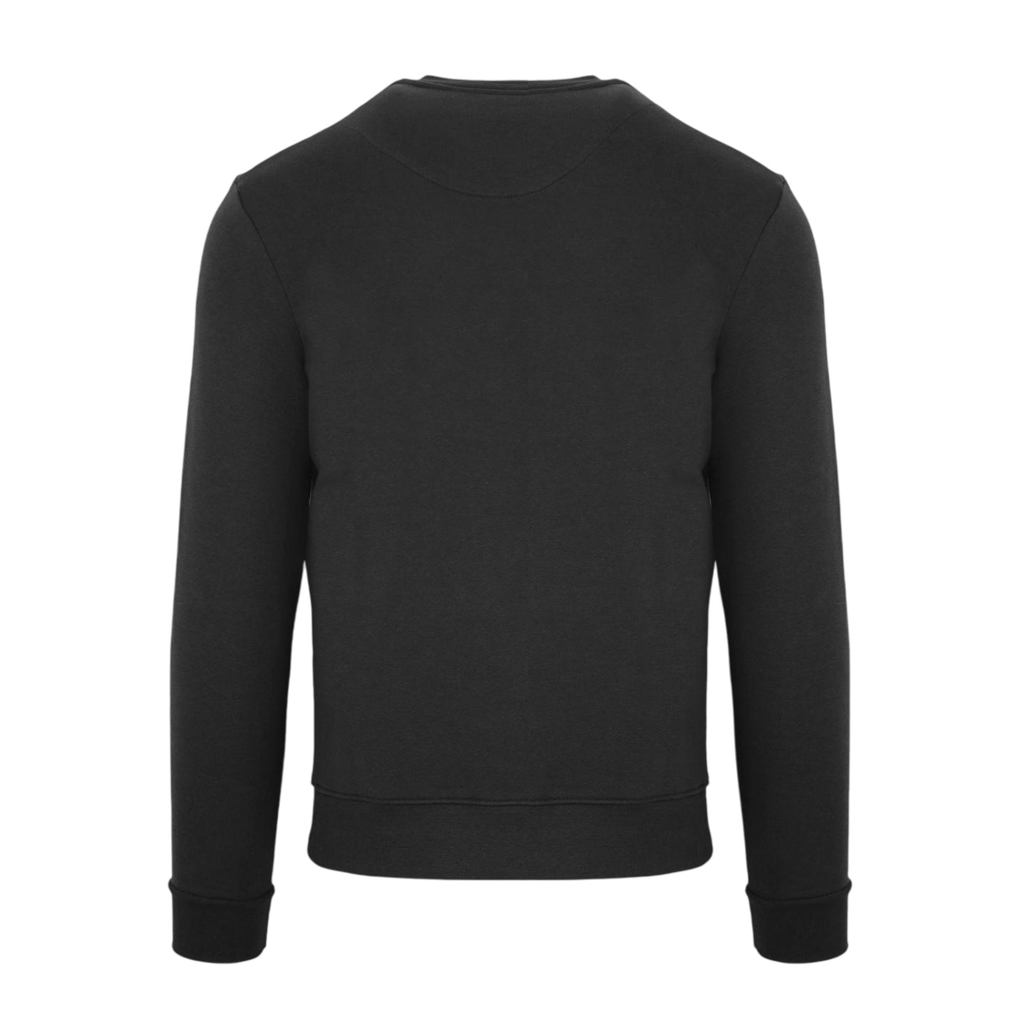 Aquascutum Men's Black Ribbed Sweatshirt - Xxl - 100% Cotton