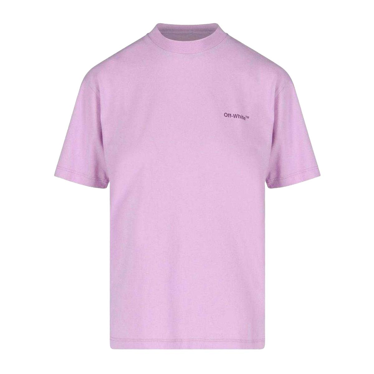 Off-White Unisex White/Purple Off- Adult Diag Logo Regular T-Shirt - Xs - 100% Cotton