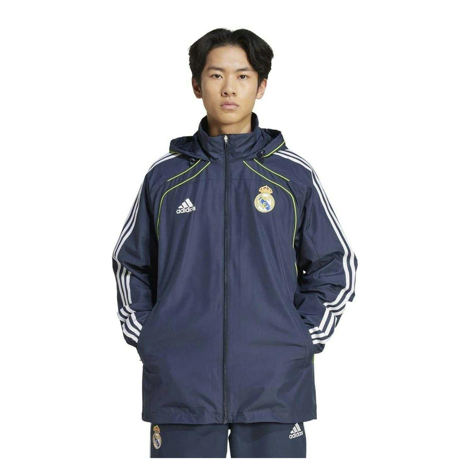 Adidas Men's Real Madrid Cf Windbreaker - Night Navy - M - Night Navy - 100% Polyester