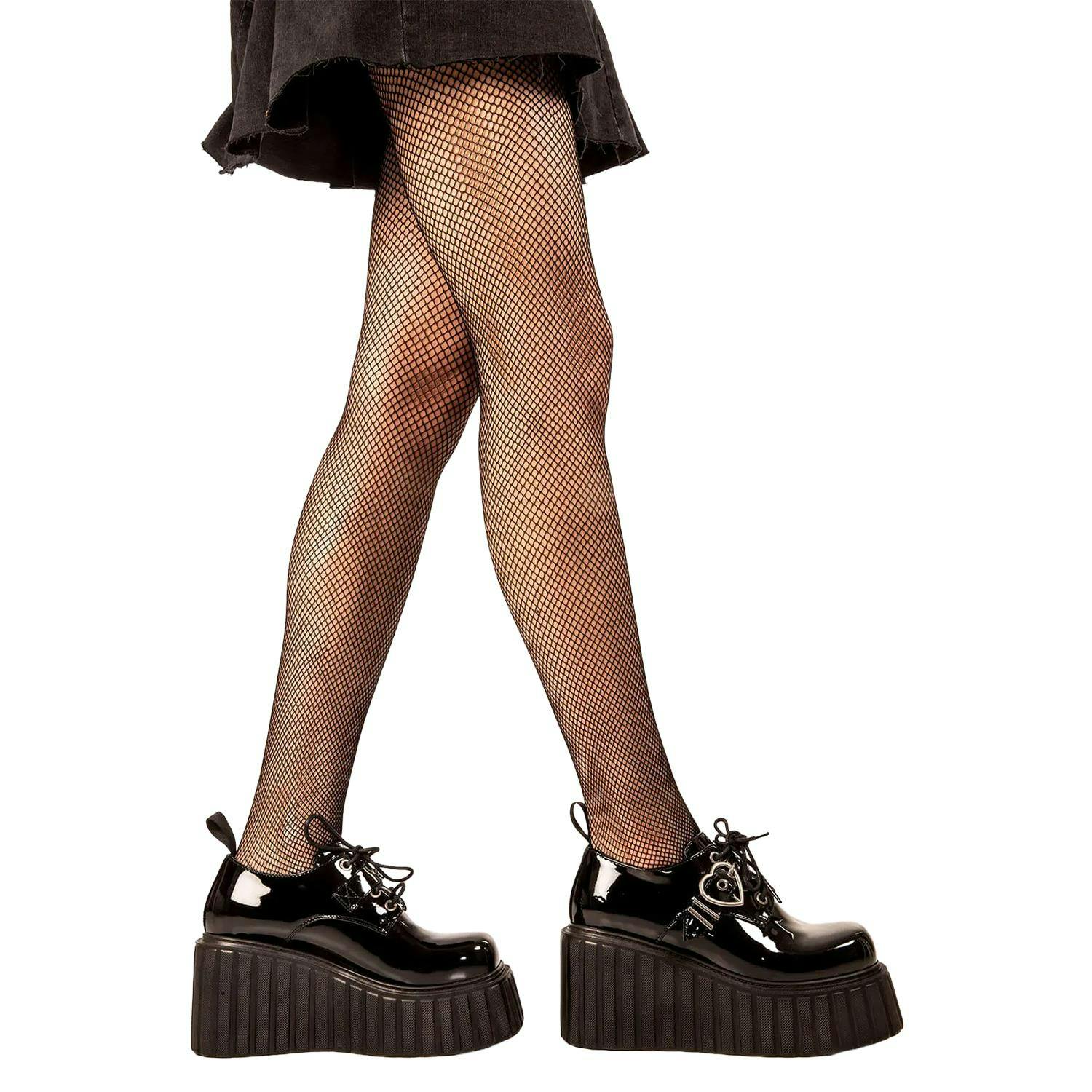 Lamoda Black Stick To It Patent Chunky Platform Creeper Shoes Gothic - Uk8