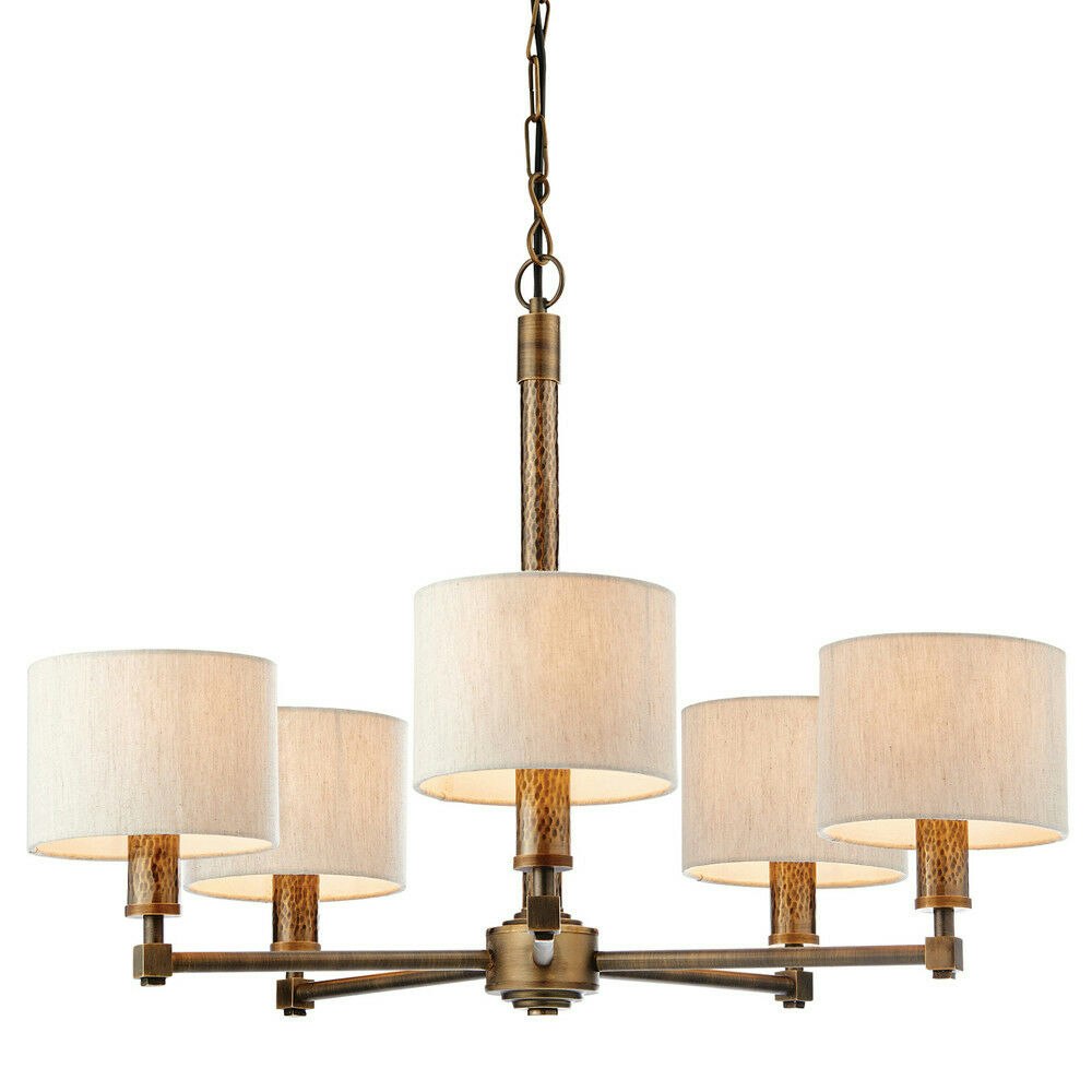 Loops Light/Bronze/White Multi Ceiling Pendant Bulb Shade Vintage Chandelier Lamp Size 5
