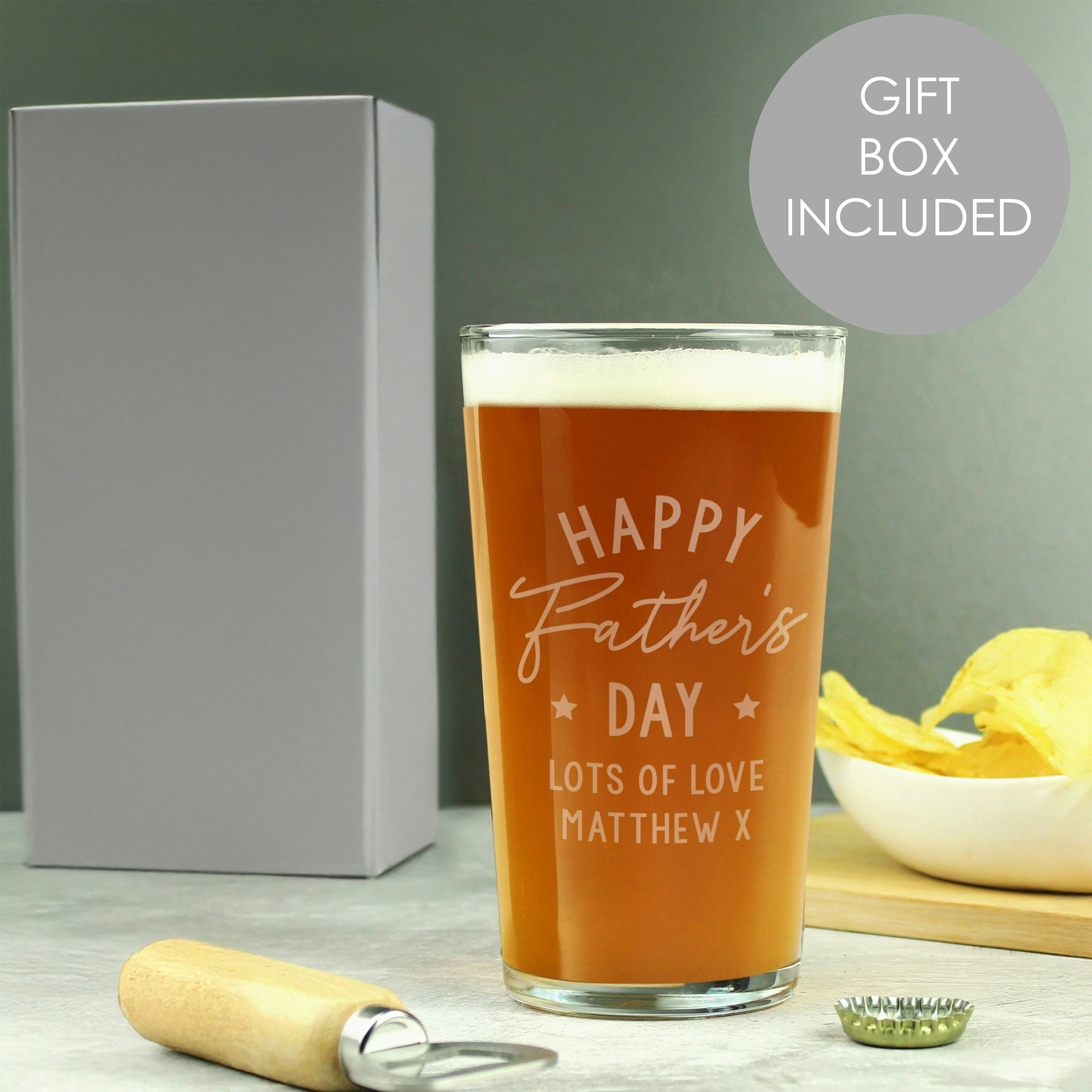 Rackhams Personalised Father's Day Pint Glass