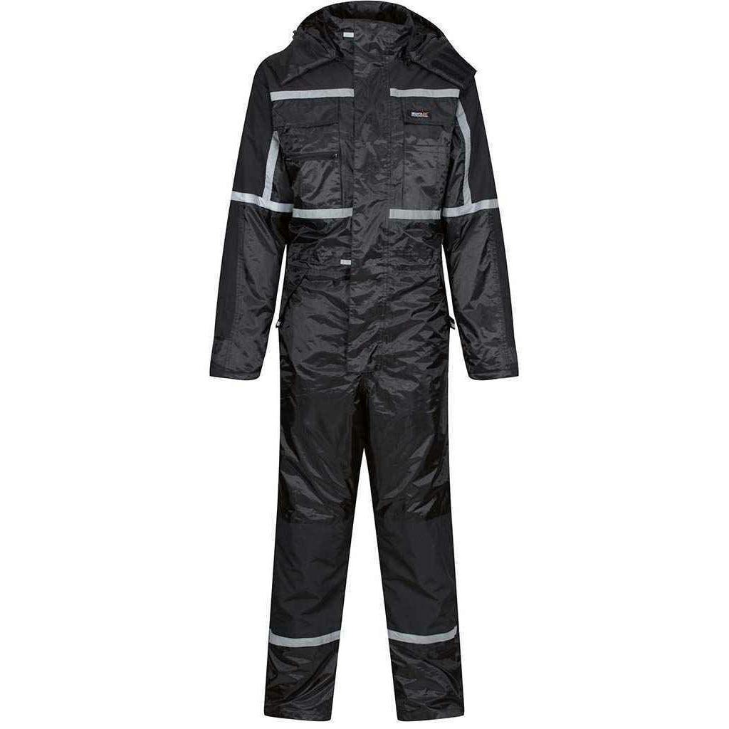 Regatta Unisex Black Adult Pro Waterproof Overalls - Xxl