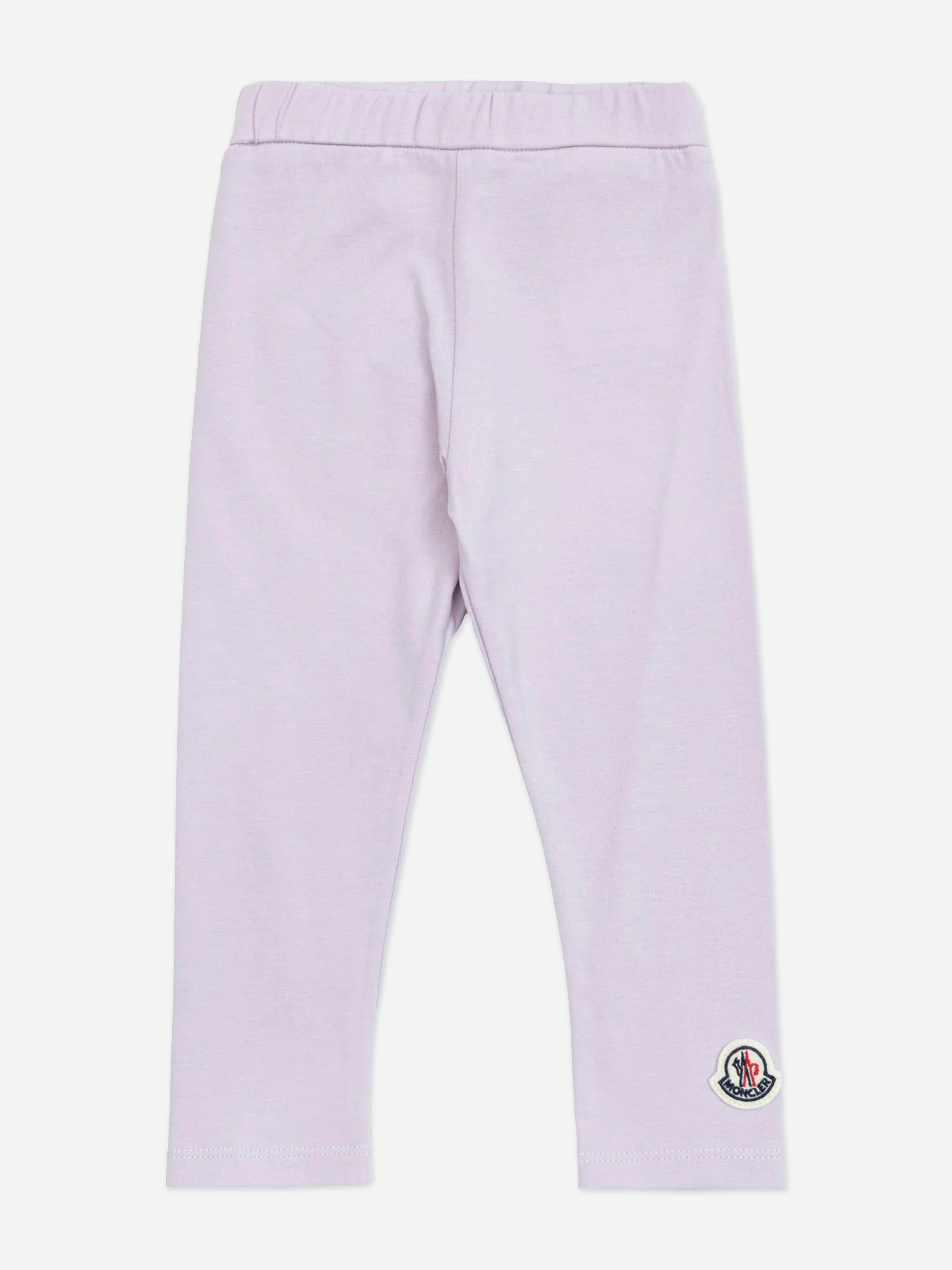 Moncler Enfant Women's Purple Baby Girls Logo Leggings In - 18 - 24 Mths