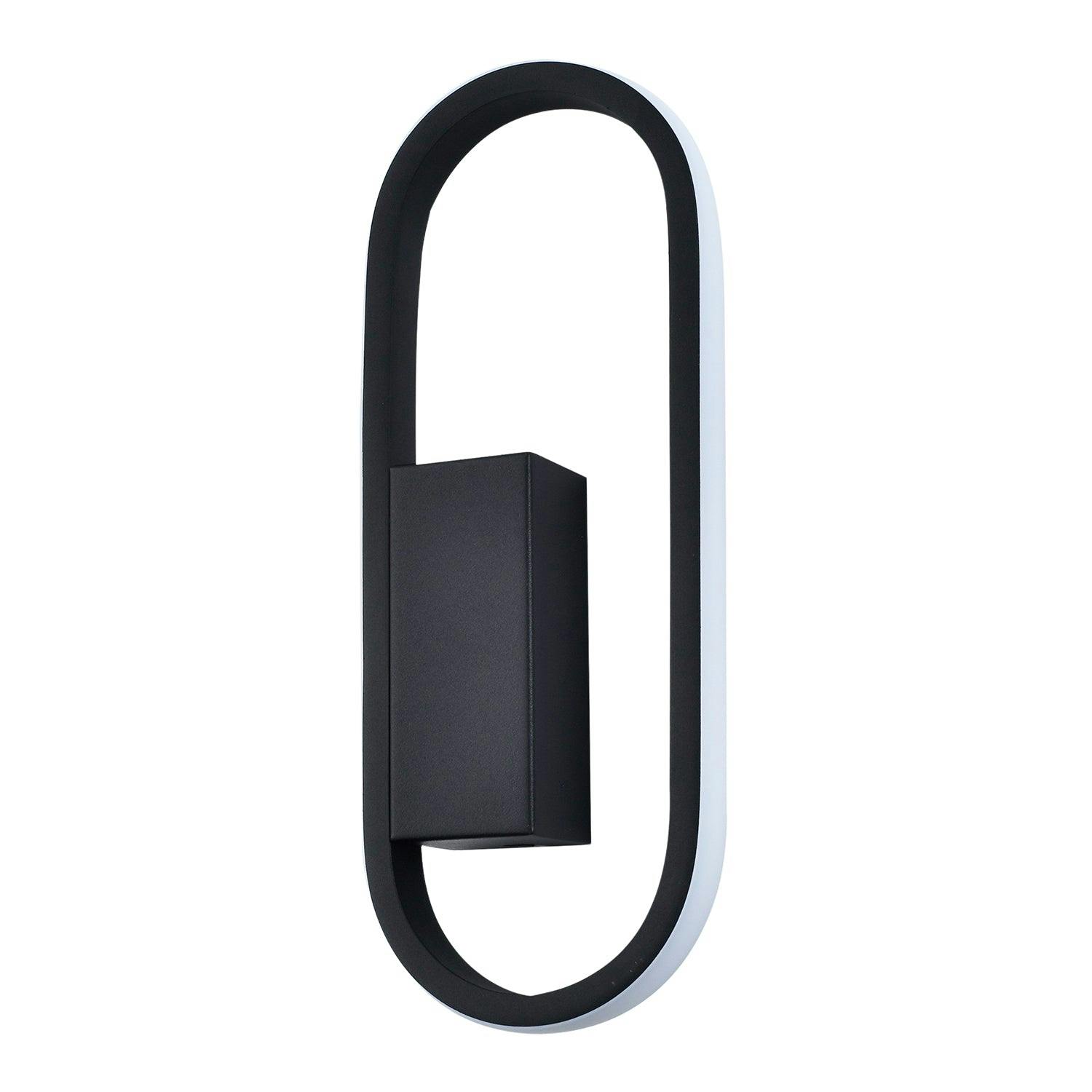 Happy Homewares Black Modern Feature Style Led Wall Lighting Fitting In Matte Metal