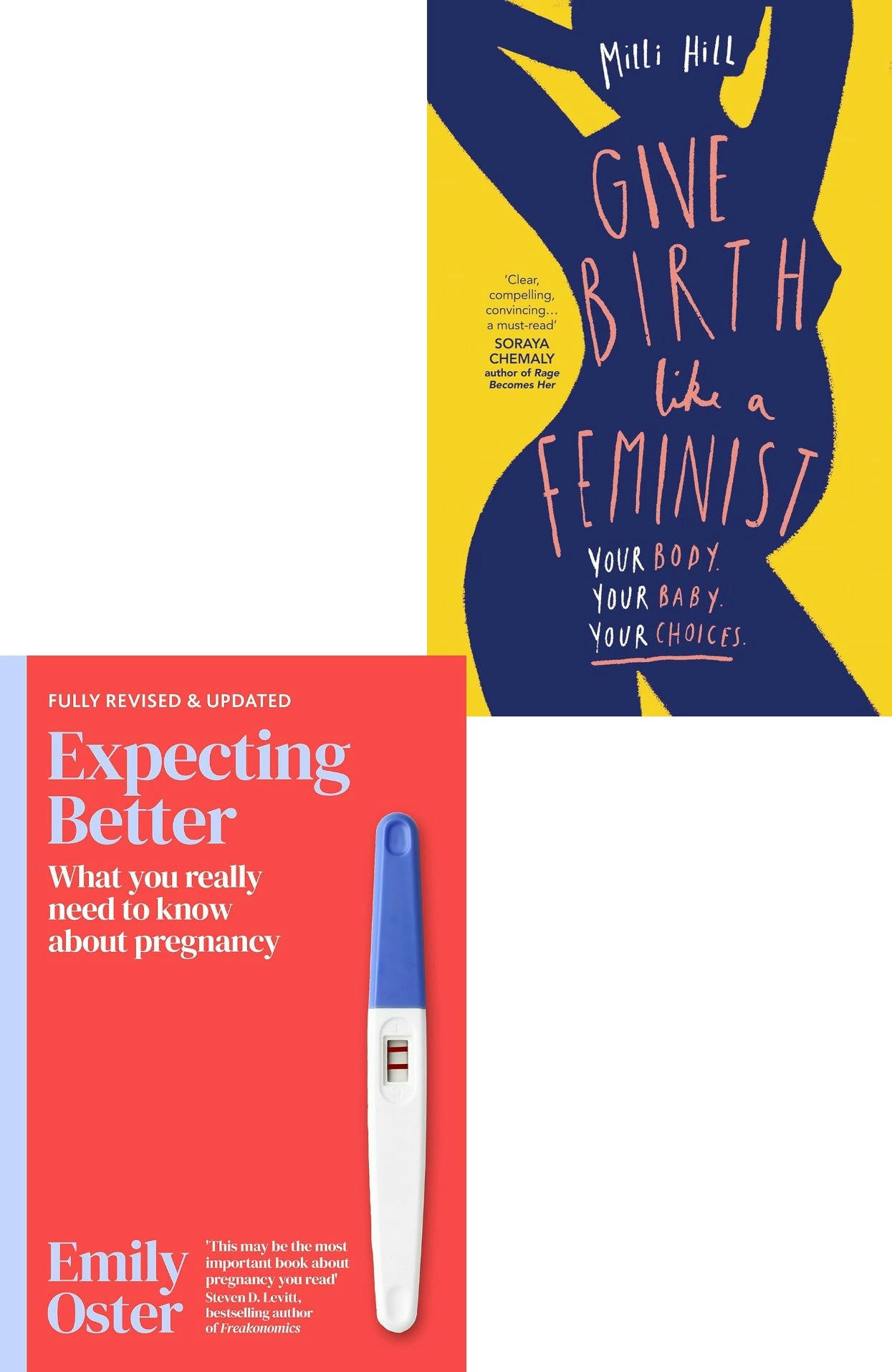 Various Publishers Women's Expecting Better Why The Conventional Pregnancy Wisdom, Give Birth Like A Feminist 2 Books Collection Set