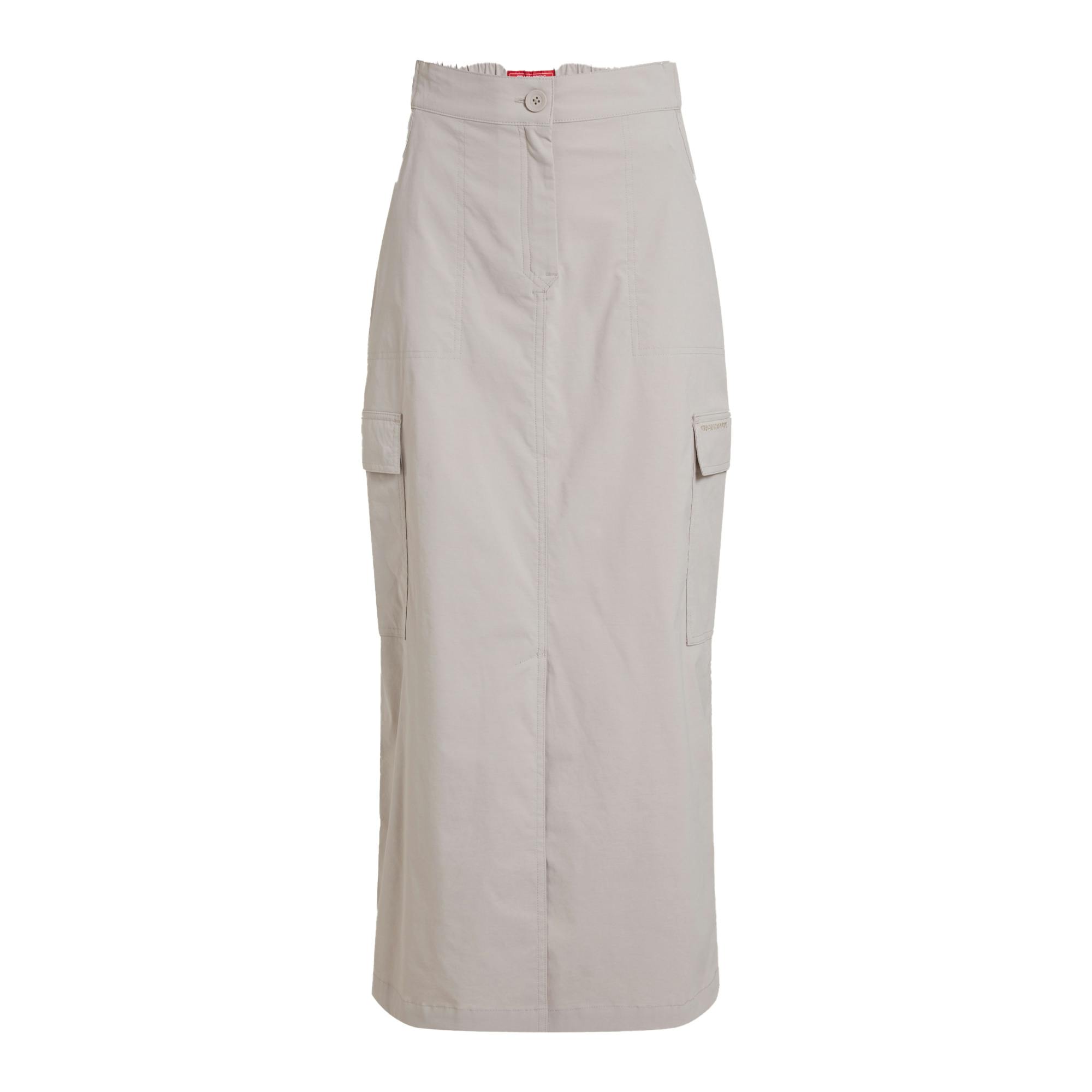 Craghoppers Women's Pro Nosilife Midi Skirt - Soft Mushroom - 8 Uk - Soft Mushroom - 55% Recycled Nylon/39% Nylon/6% Elastane