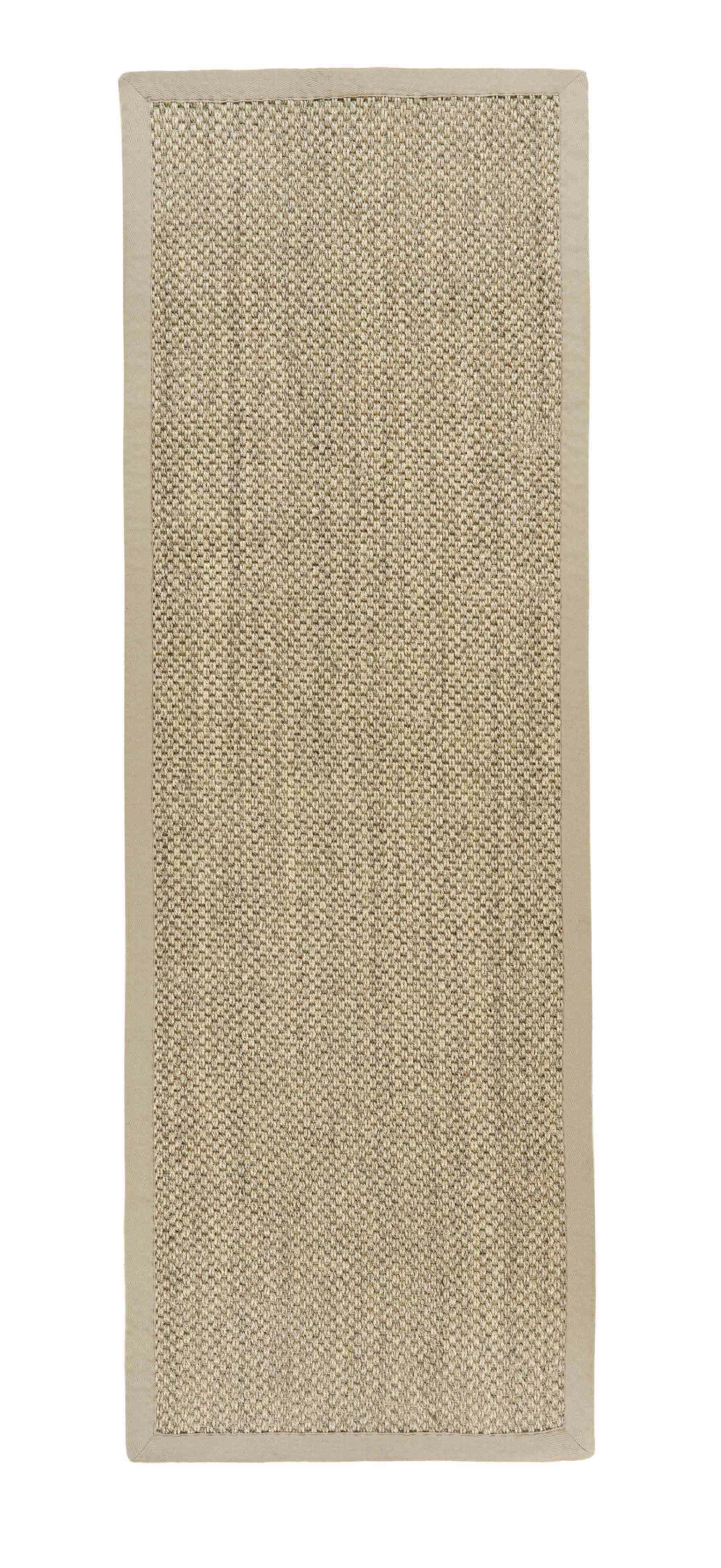 Rackhams Light/Beige Bordered Non-Slip Sisal Rug - 67X200 Cm