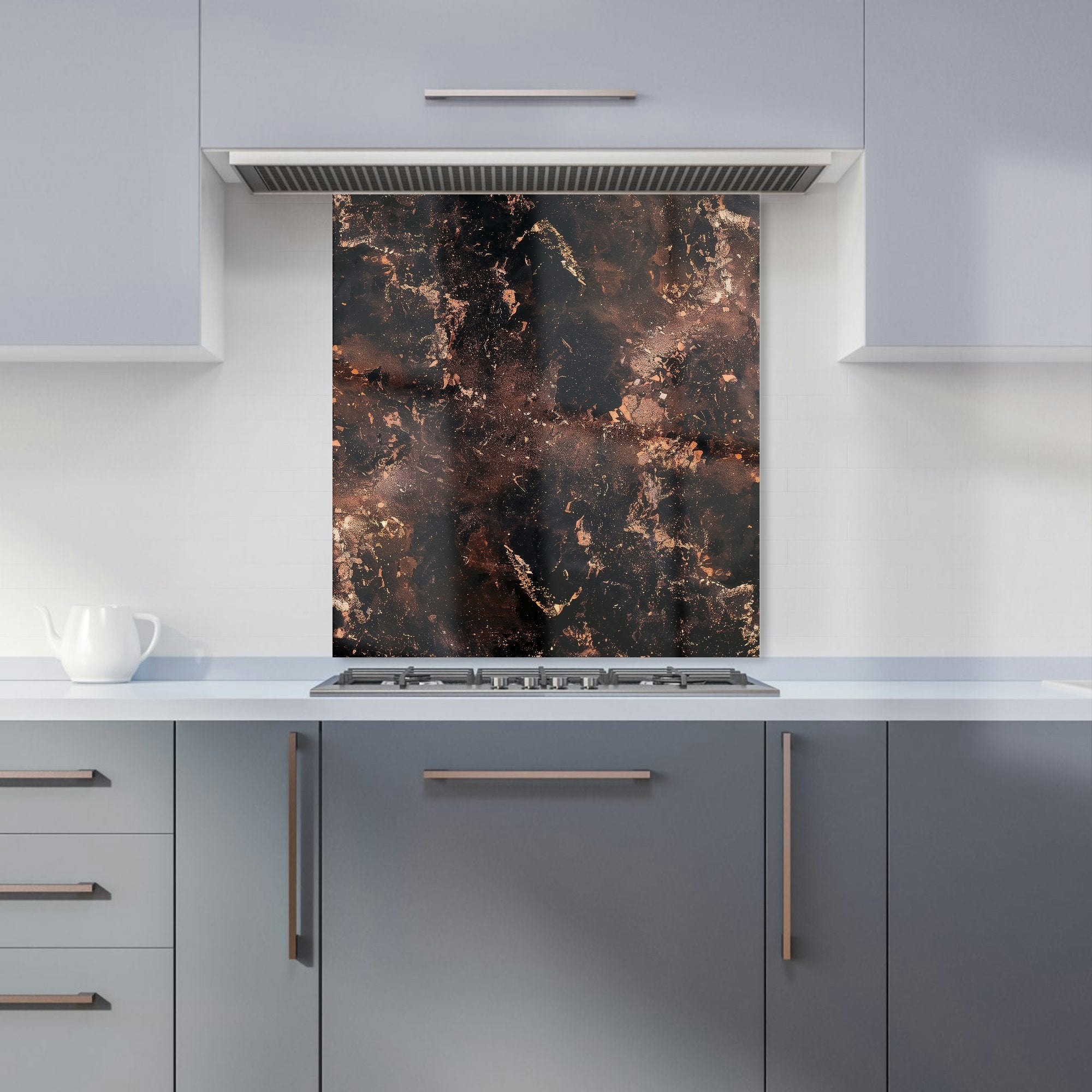 Warren Reed - Designer Copper Quartz Effect Kitchen Splashback - W600mm X H650mm