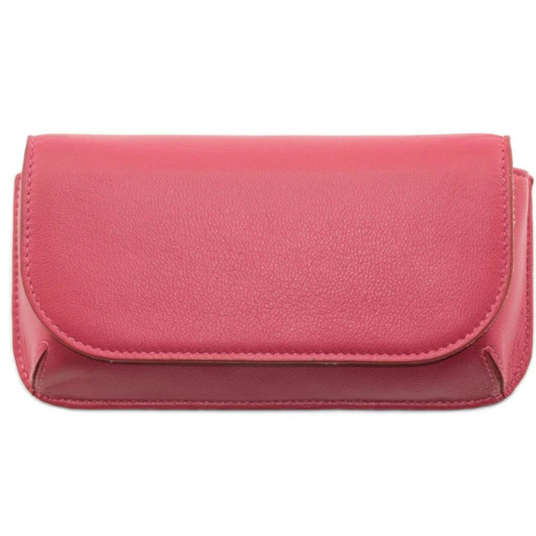 Mala Leather Unisex Black/Blue/Brown Large Structured Glasses / Sunglasses Case - Raspberry