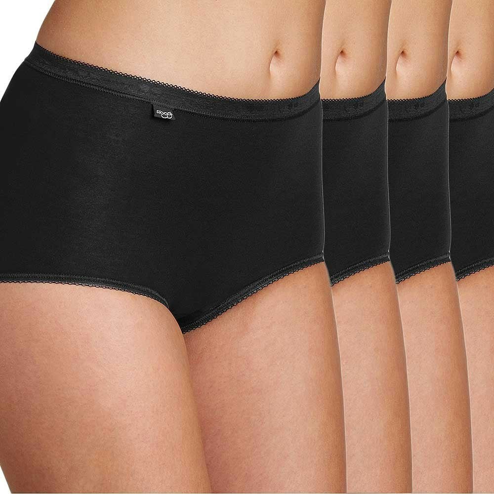 Sloggi Women's Black Basic 4-Pack Maxi Briefs, - 16