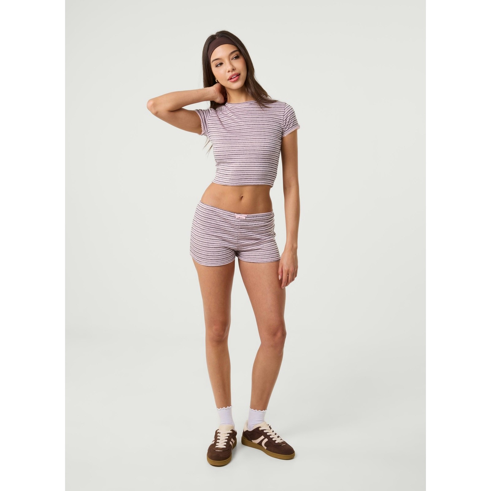Pink Vanilla Jersey Stripe Top - M