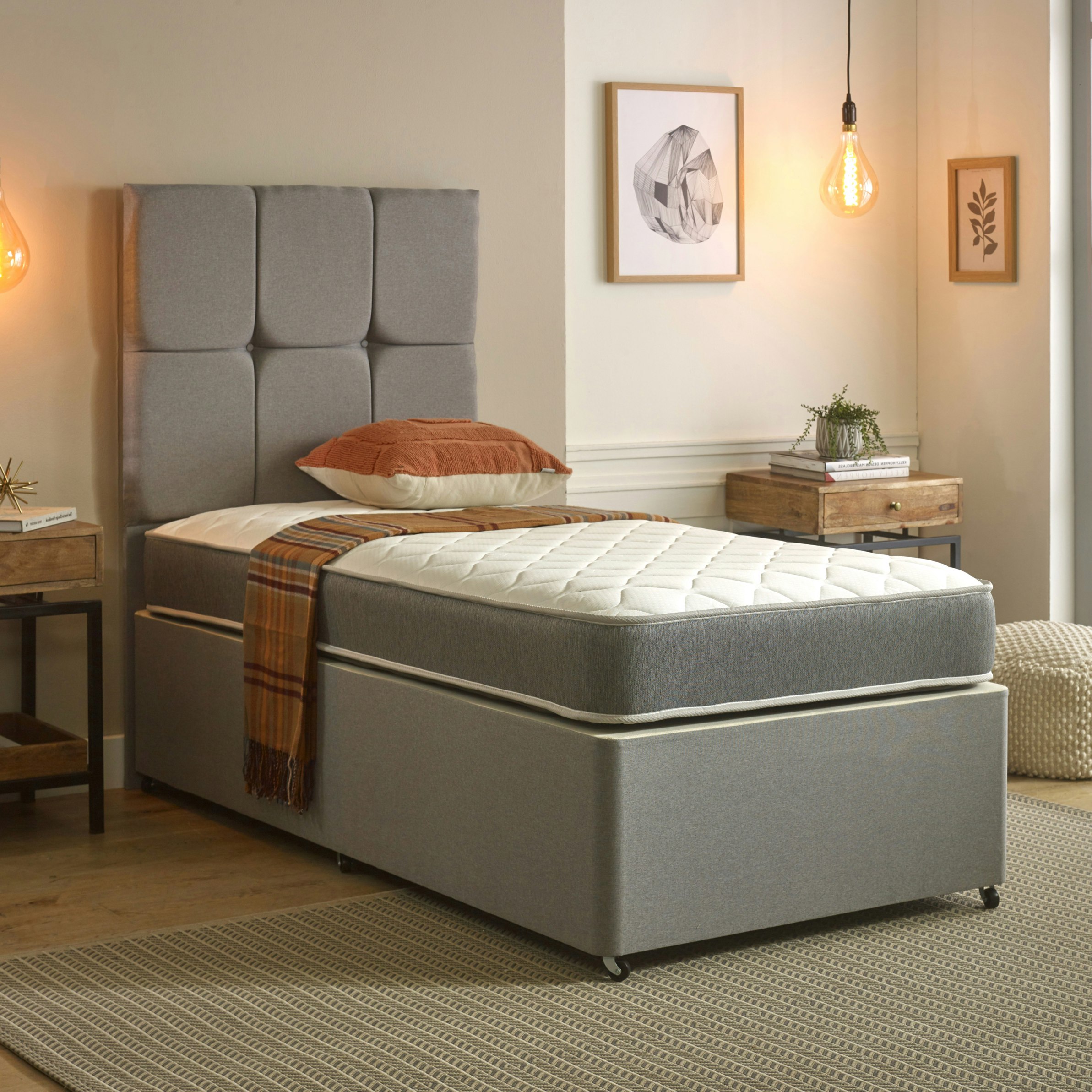Extreme Comfort White Sirocco Airflow Hybrid Mattress - 18Cm Deep, Spring & Memory Fibre Support - 1 - 2Ft6 Shorty Small Single Mattress (75Cm X 175Cm)