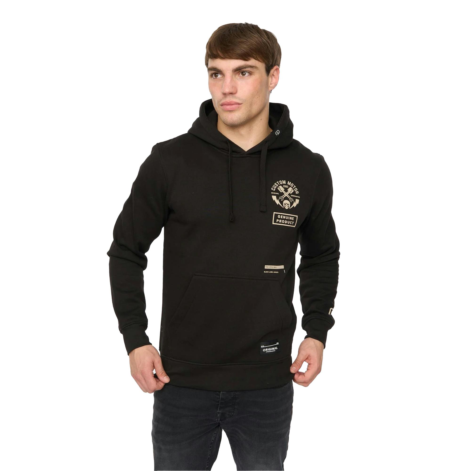 Crosshatch Men's Black Moules Hoodie - Xl - 60% Cotton/40% Polyester