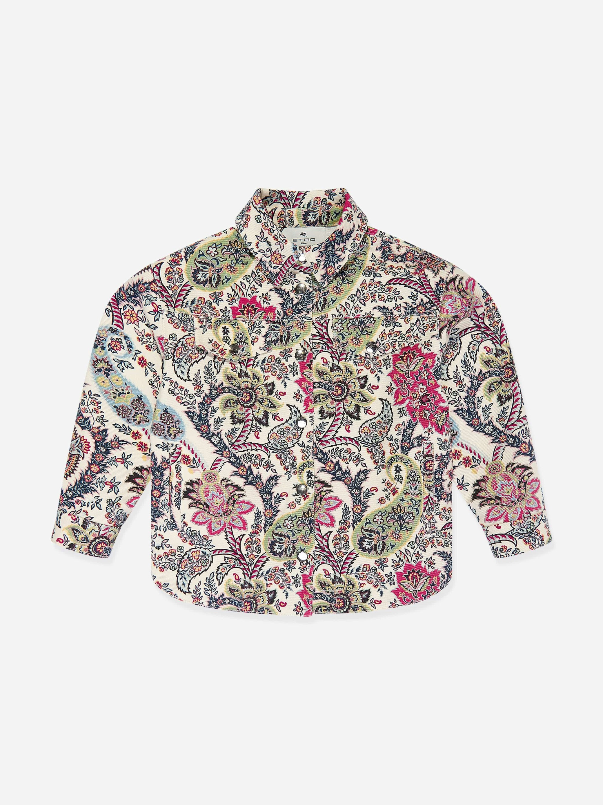 Etro Girls Floral Paisley Jacket In Multicolour - Multicoloured - 14 Yrs