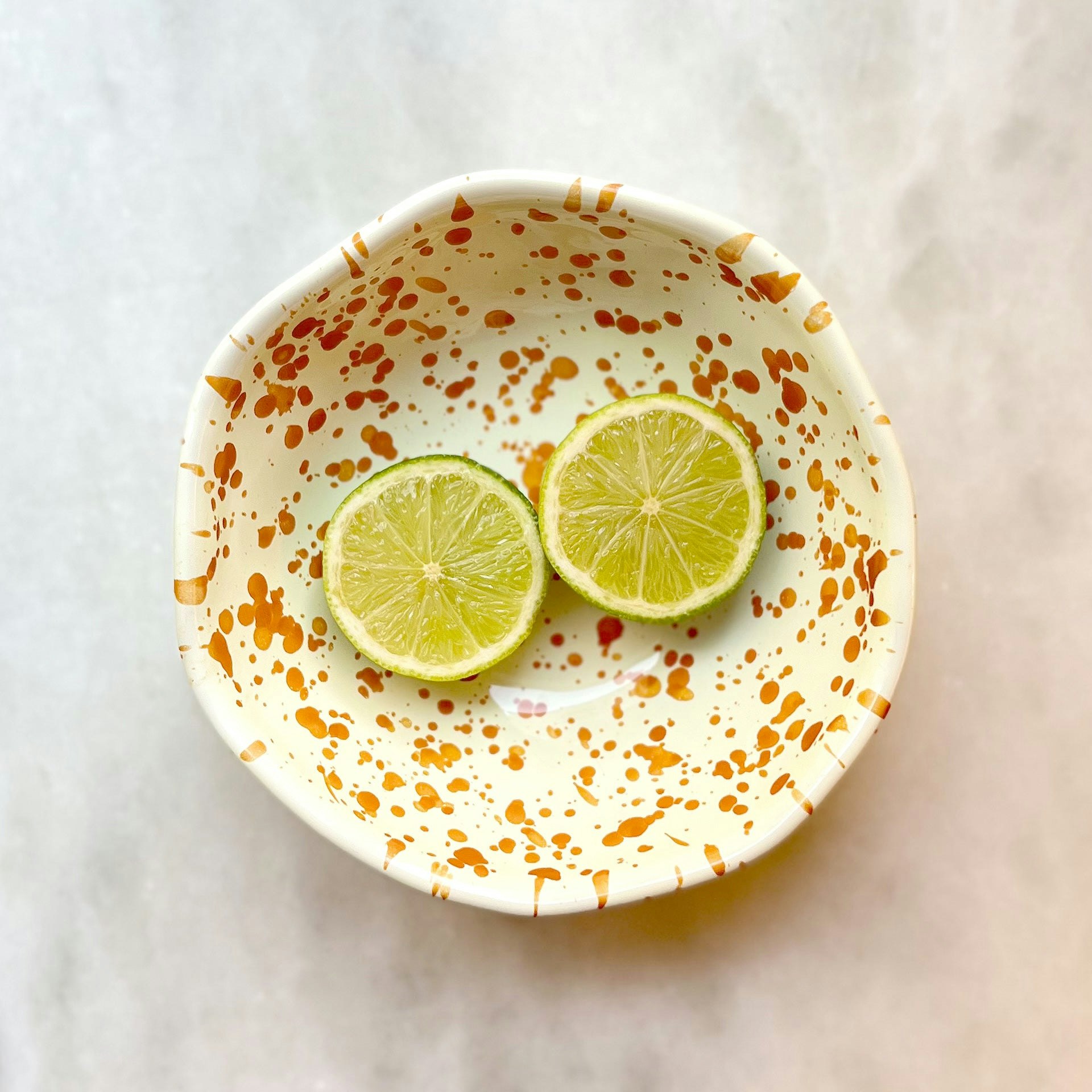 Hot Pottery Orange Small Shallow Bowl Burnt - New Shape *