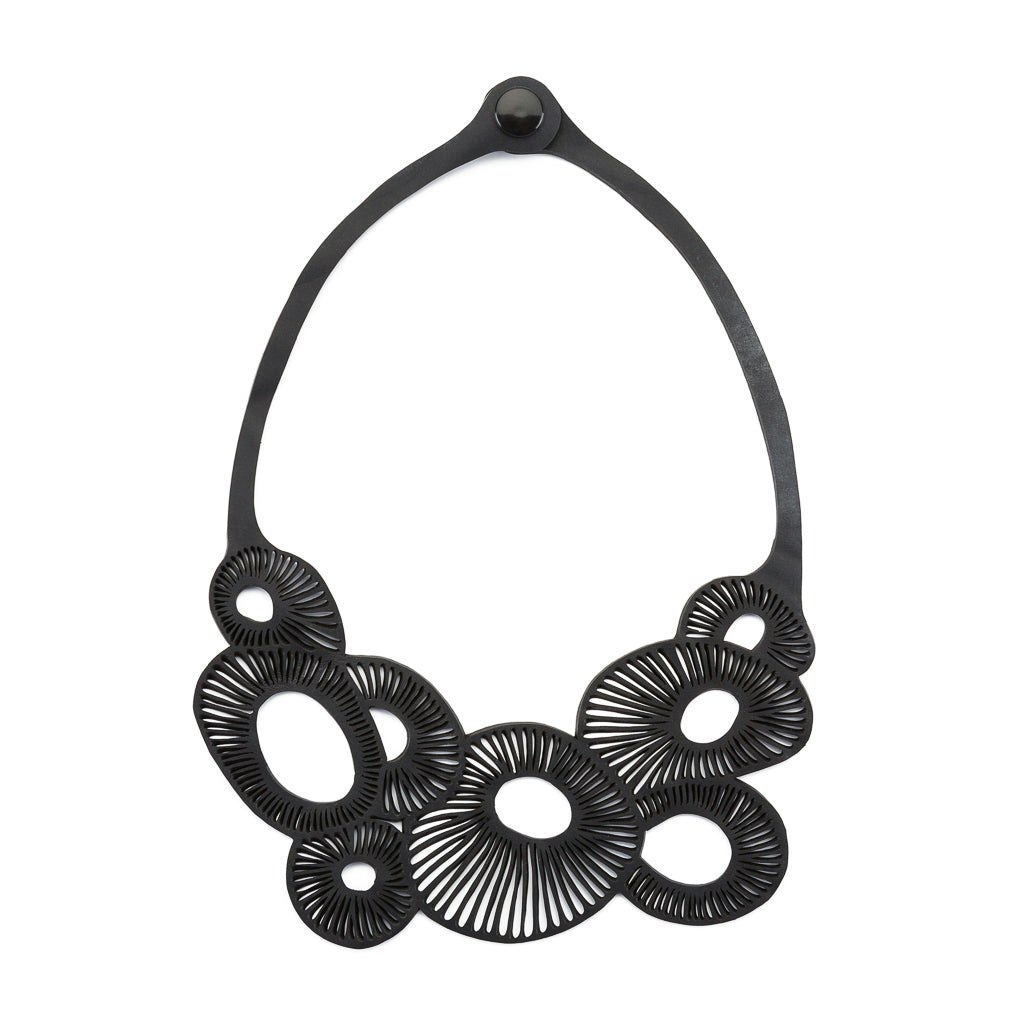 Paguro Coral/Black Eco Friendly Rubber Necklace