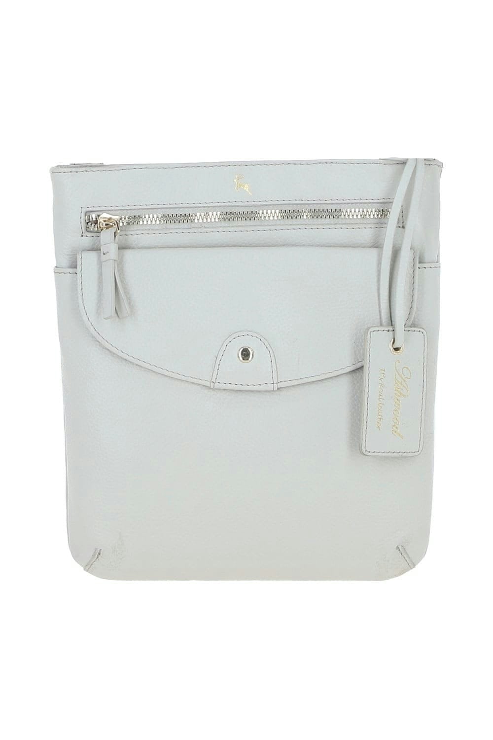 Ashwood Grey 'Five Cb' Real Leather Cross Body Bag: Cb-5 - One Size - Ice - Leather