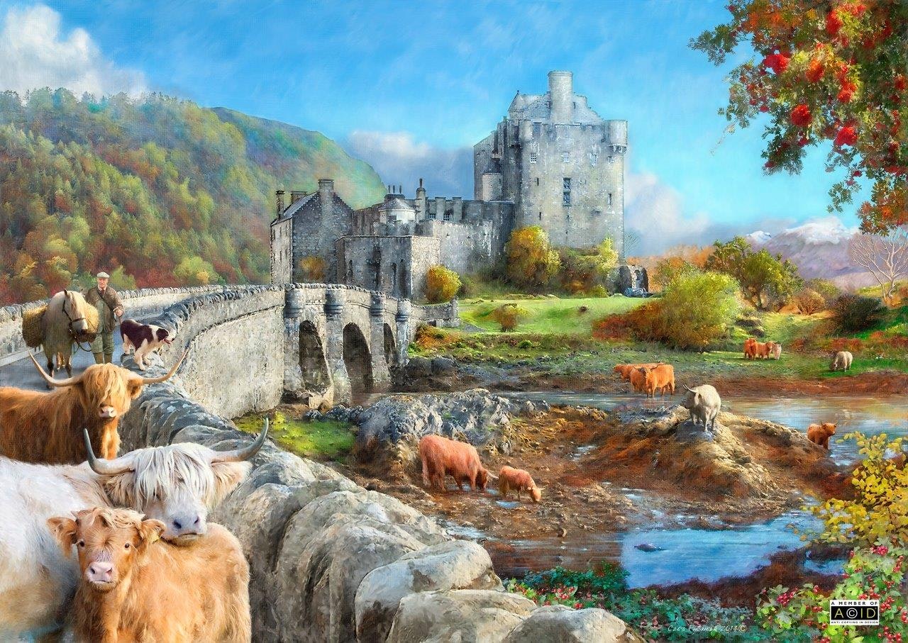 The House Of Puzzles Highland Morning - 1000 Piece Jigsaw Puzzle Size 48