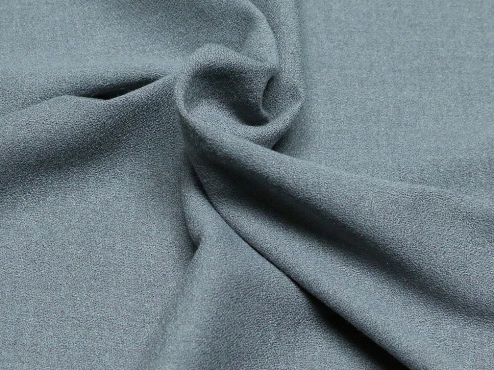 Minerva Grey Core Range Deadstock Viscose Stretch Woven Crepe Fabric - Plain Design Dressmaking Fabric, 145 Cm / 58" Wide - Per Metre