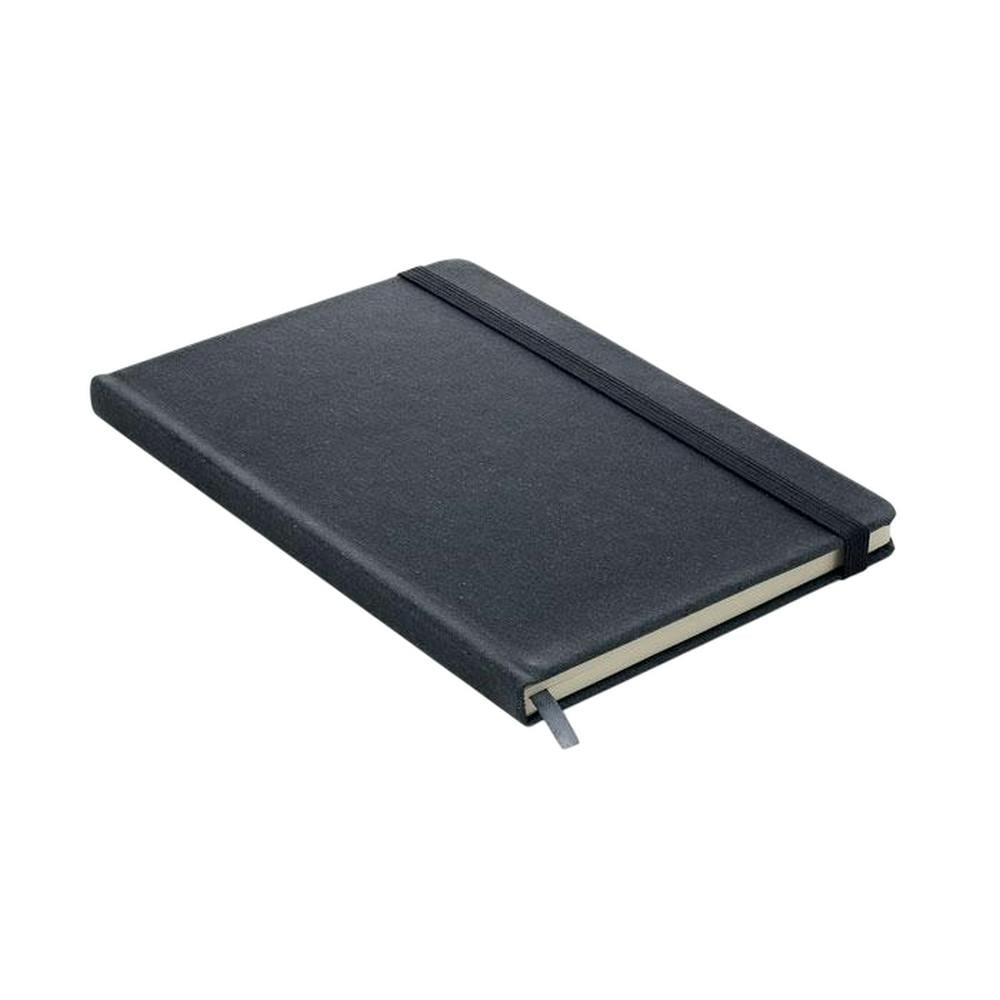Midocean Black Recycled Leather A5 Notebook - 1.6Cm X 21Cm X 14.5Cm