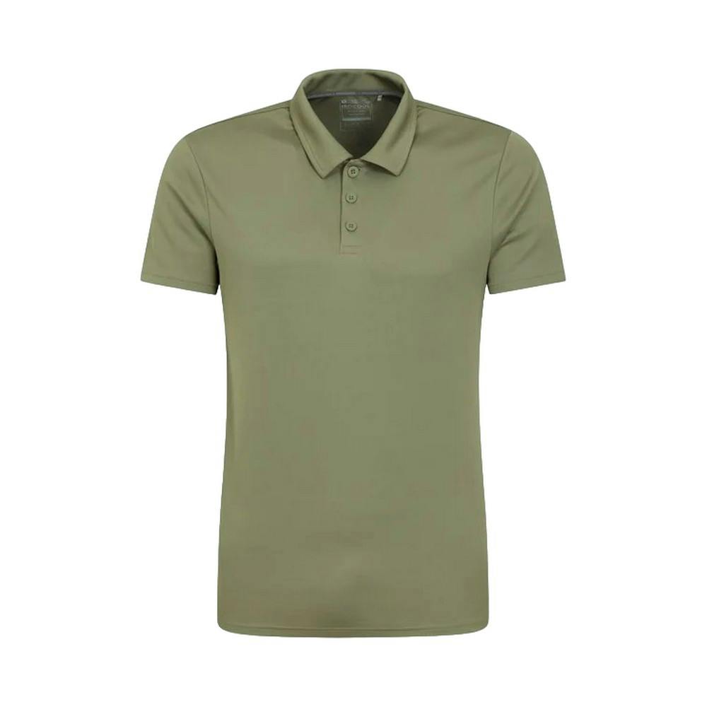 Mountain Warehouse Men's Green Endurance Isocool Polo Shirt - Khaki - Khaki - Xxl - 100% Polyester