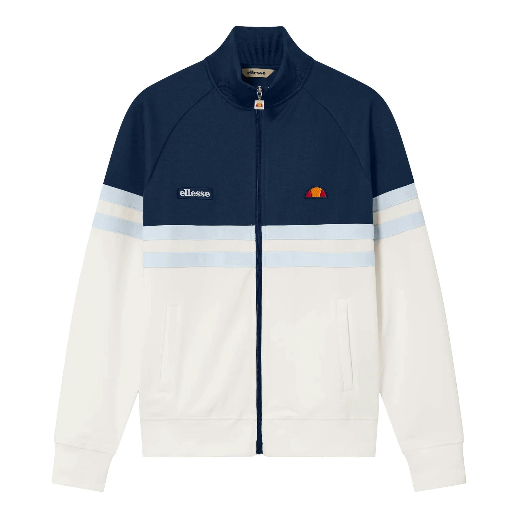 Ellesse White Rimini Track Top Jacket Off /Navy - Xl