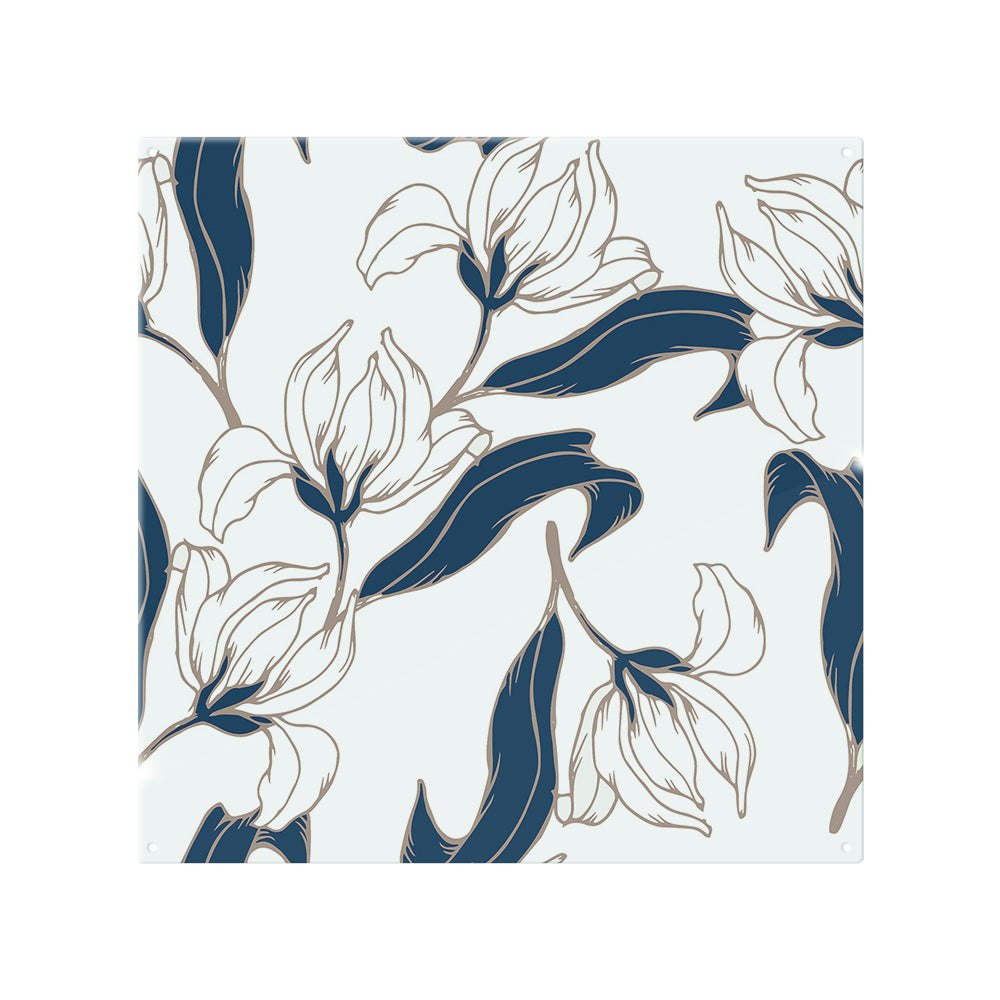 Benjamin Tate Design White Flowers Splash Back - Size 60 X 50Cm