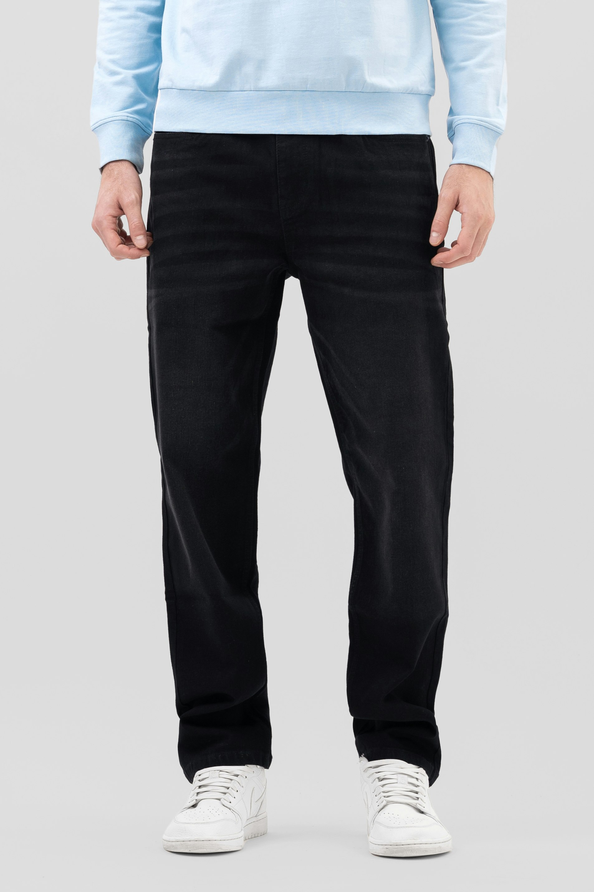 Enorsia Black Authentic Straight Fit Jeans - 36 - 63.8% Cotton, 22.2% Polyester, 12% Viscose, 2% Spandex