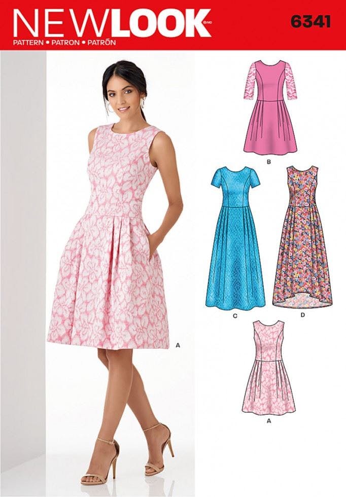 New Look Women's Sewing Pattern 6341, Dresses For A (6-8-10-12-14-16-18) - Intermediate - A (6-8-10-12-14-16-18)
