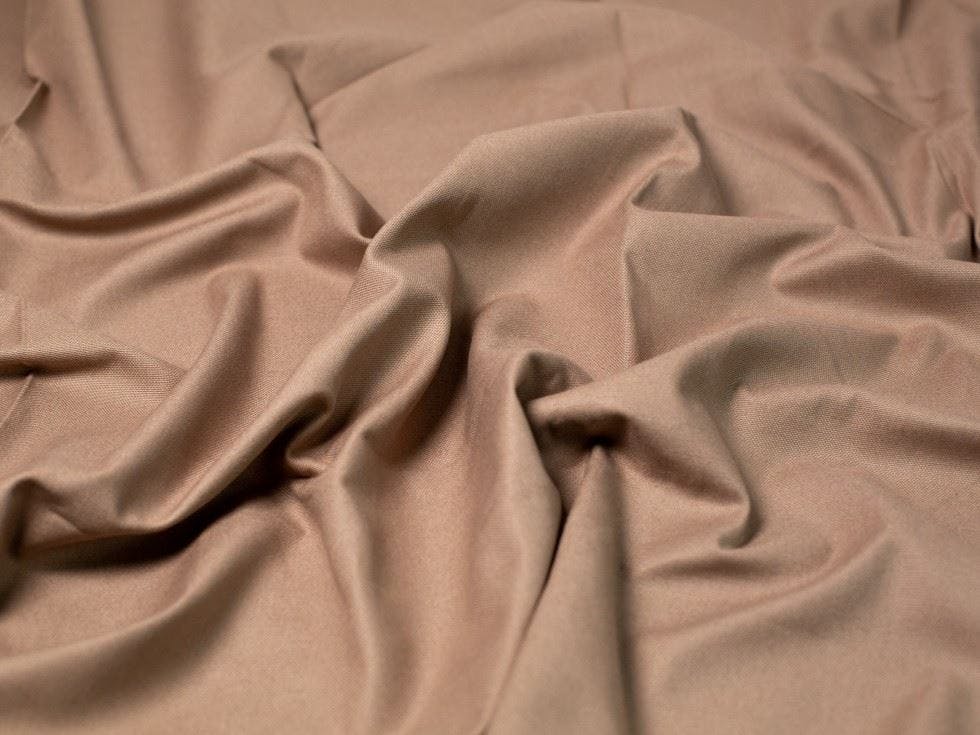 Minerva Beige Core Range Soft Cotton Duck Canvas Fabric - Plain Design Dressmaking Fabric, 140 Cm / 56" Wide - Per Metre