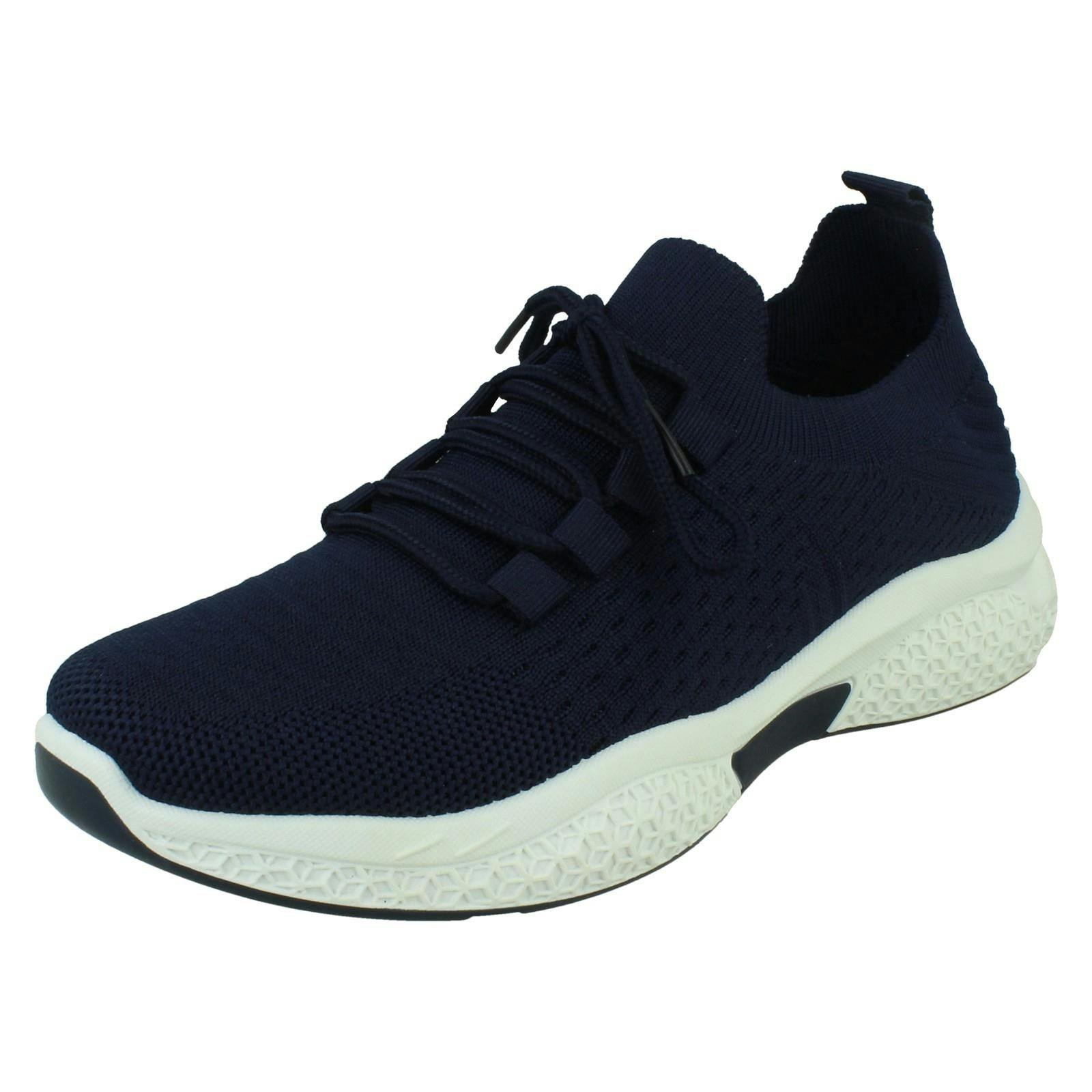 Spot On Women's Lace Up Trainers F7200 - Navy - Uk 7