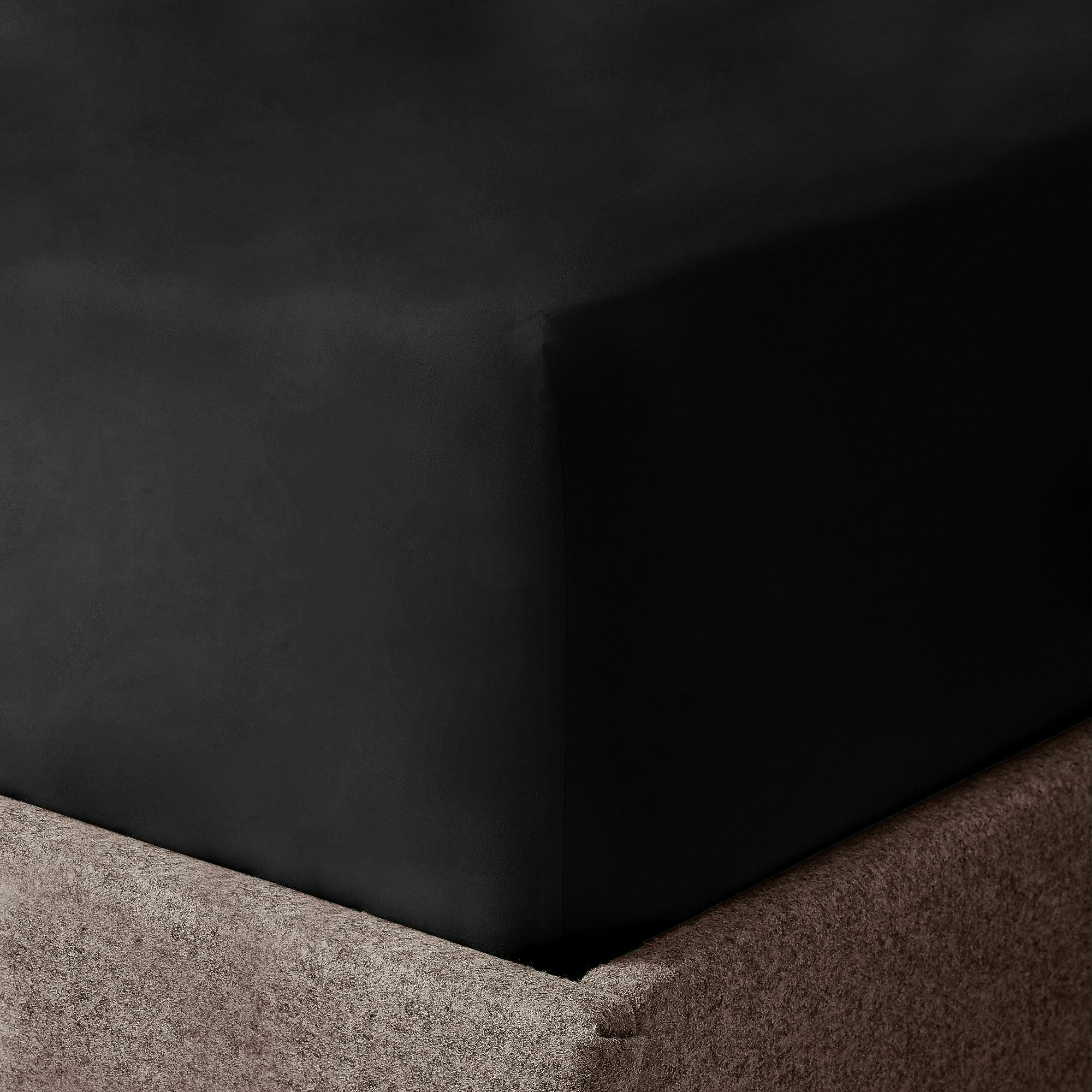Rackhams Black Microfibre Easy Care Fitted Sheet - King