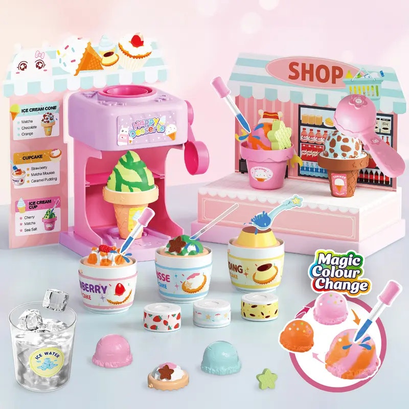 Deao Toys Pink 2-In-1 Color Changing Dessert Maker Playset - 3+
